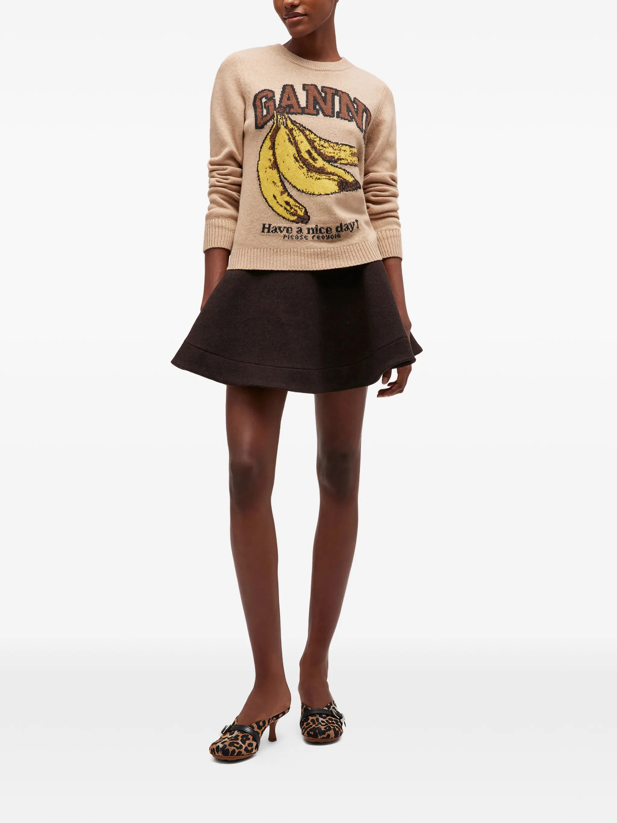 graphic-print sweater