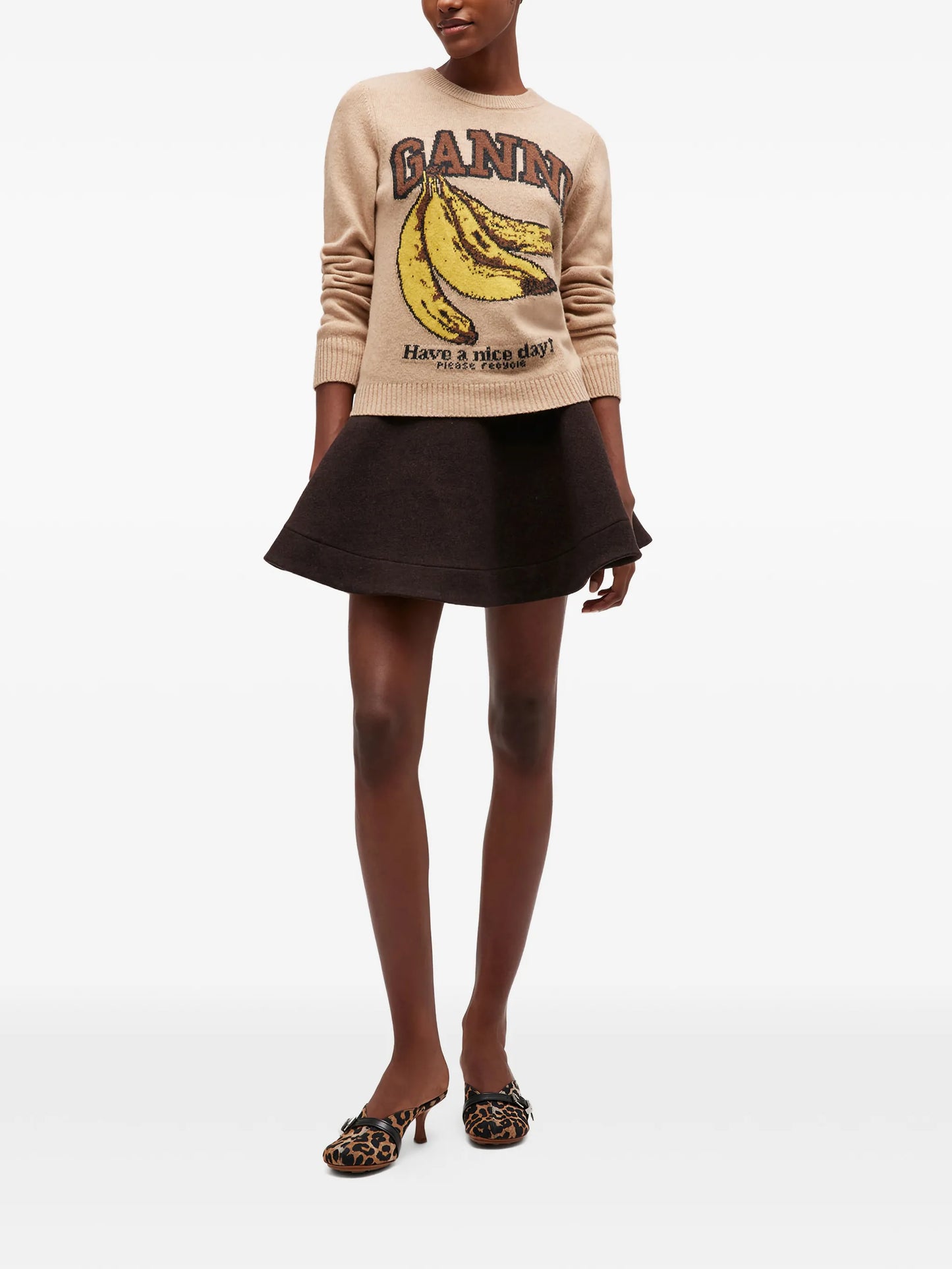 graphic-print sweater