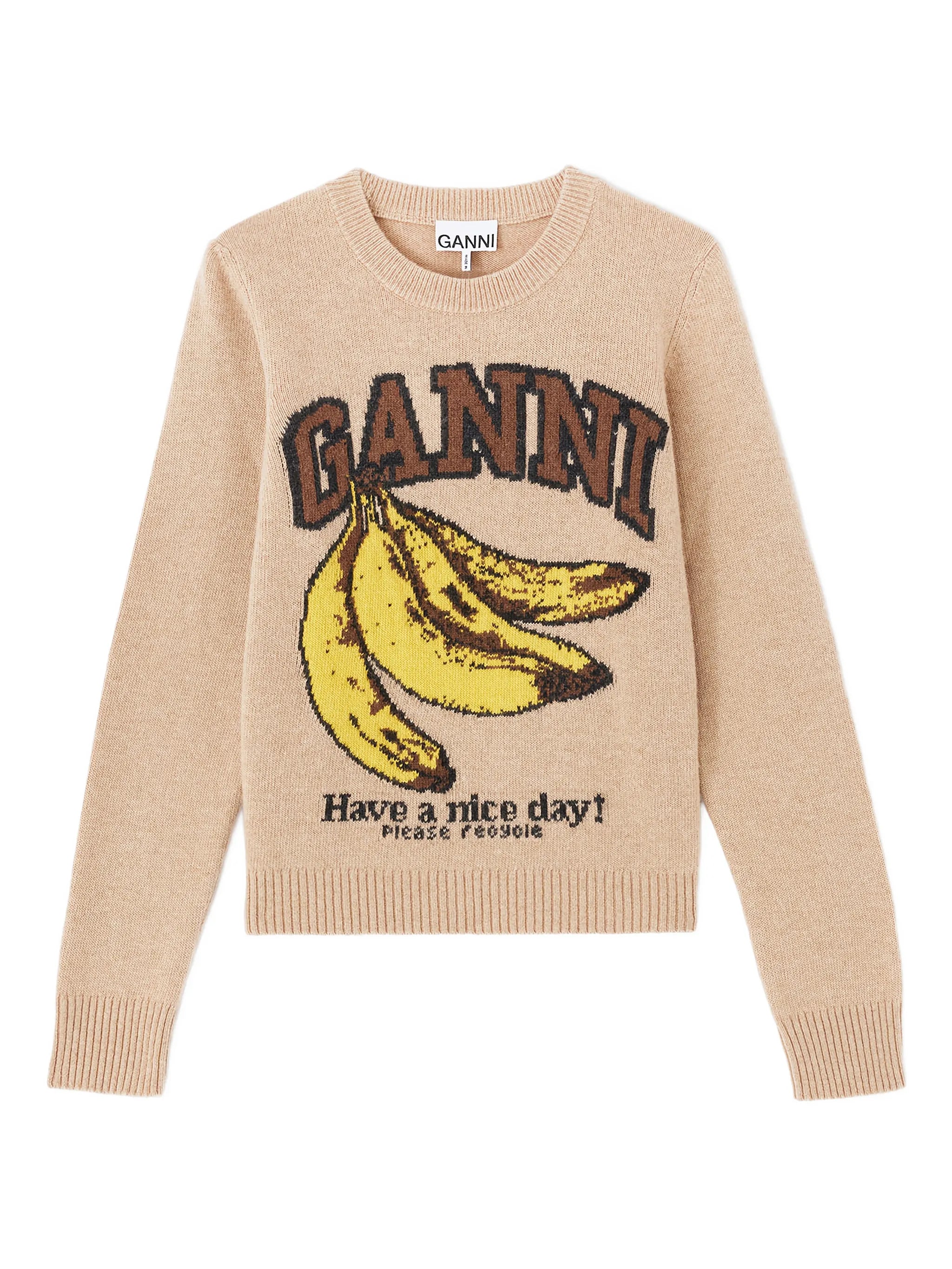 graphic wool sweater