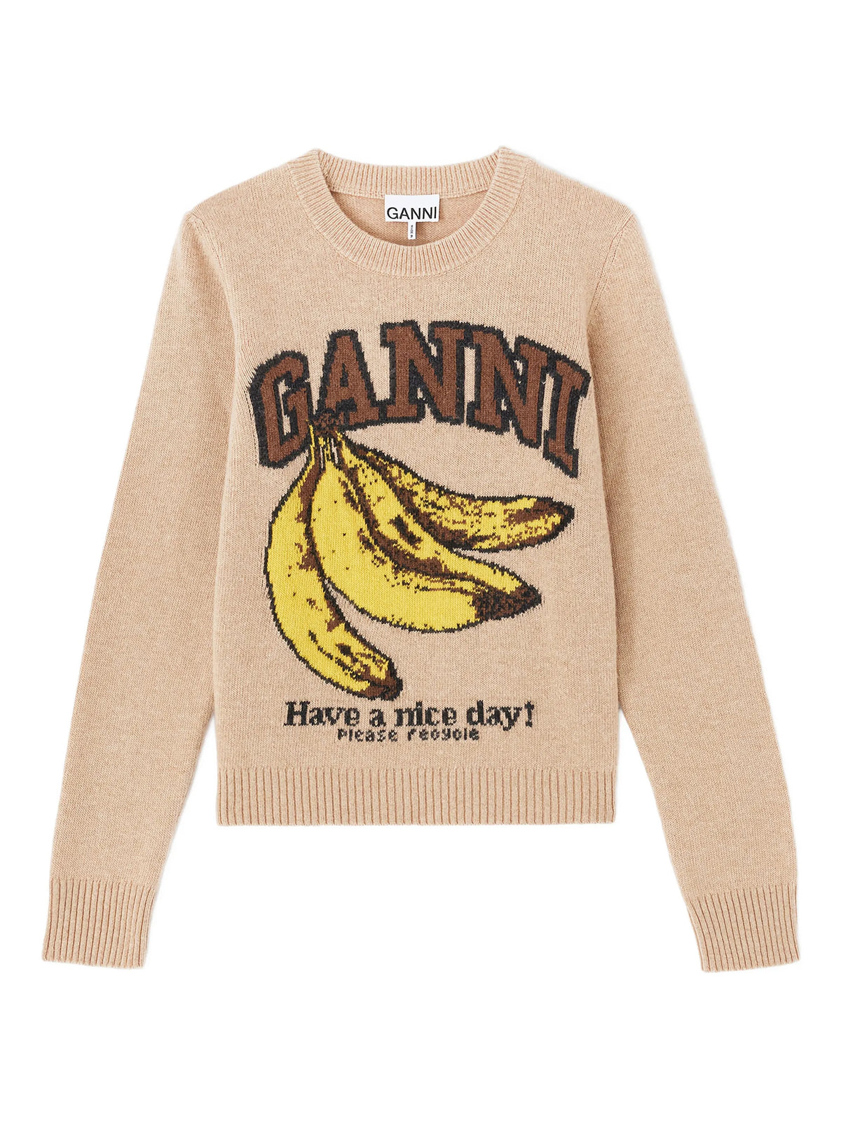 graphic wool sweater