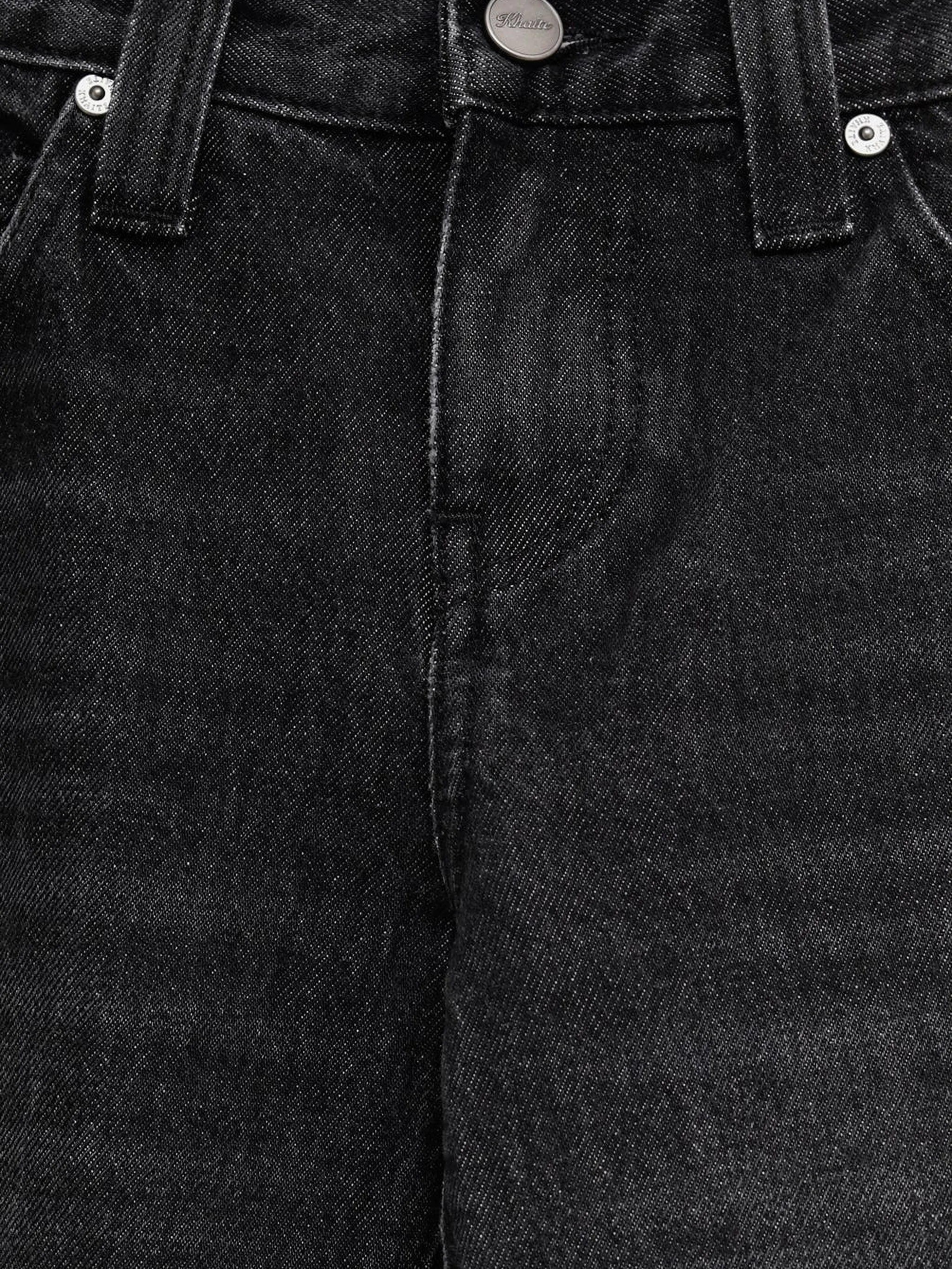 cuffed denim jeans