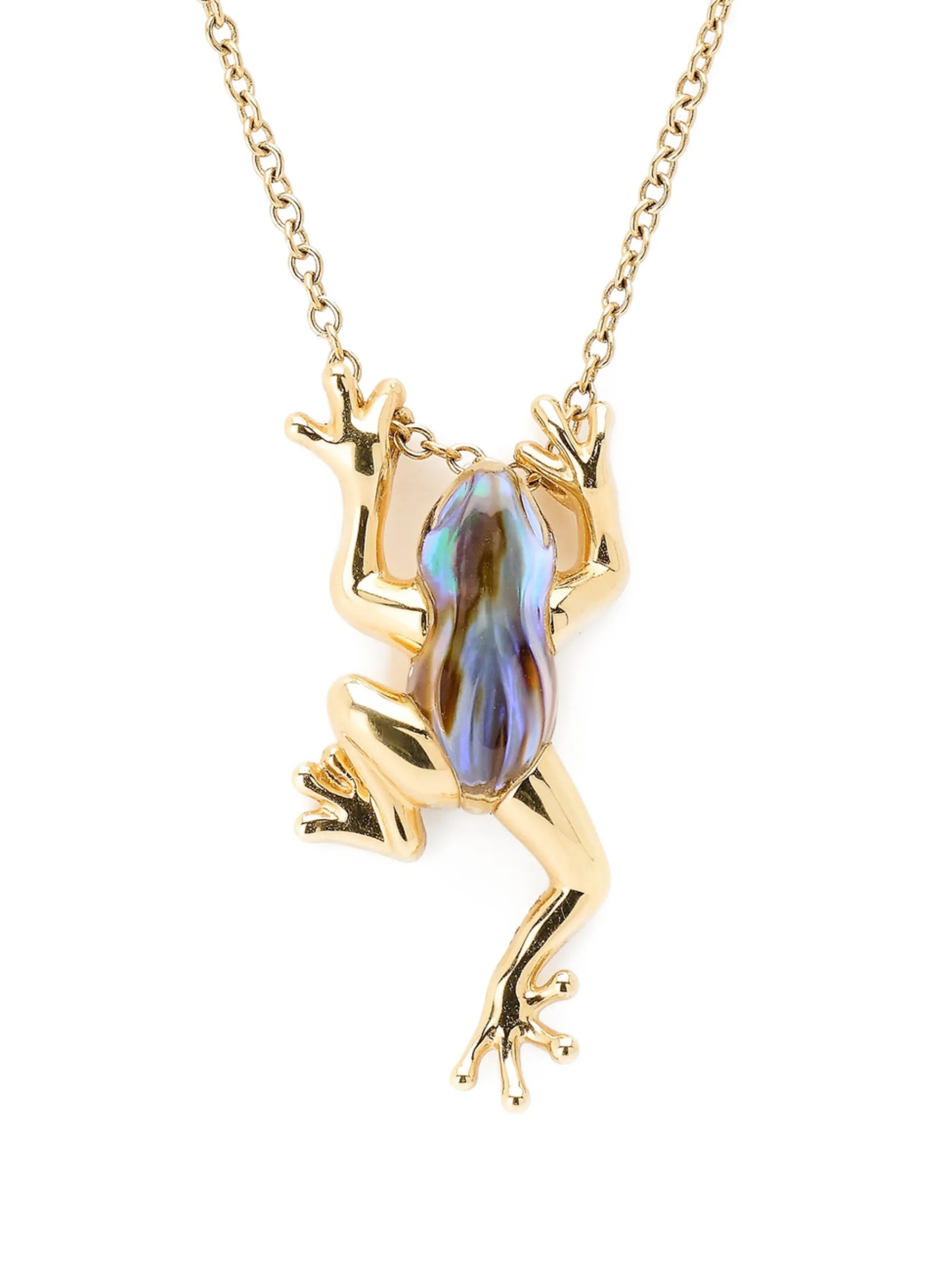frog opal and quartz necklace