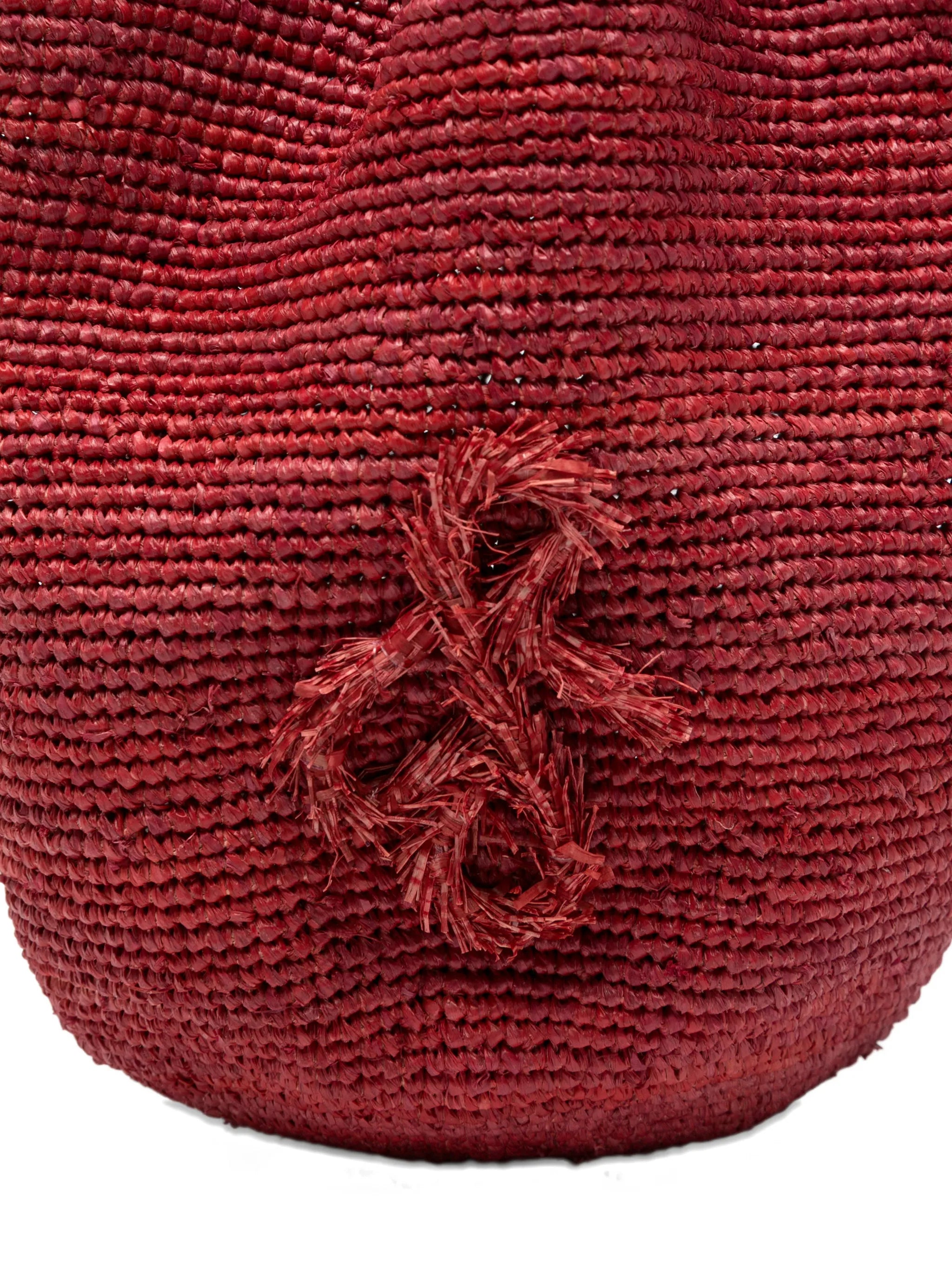 HatBag raffia bucket bag