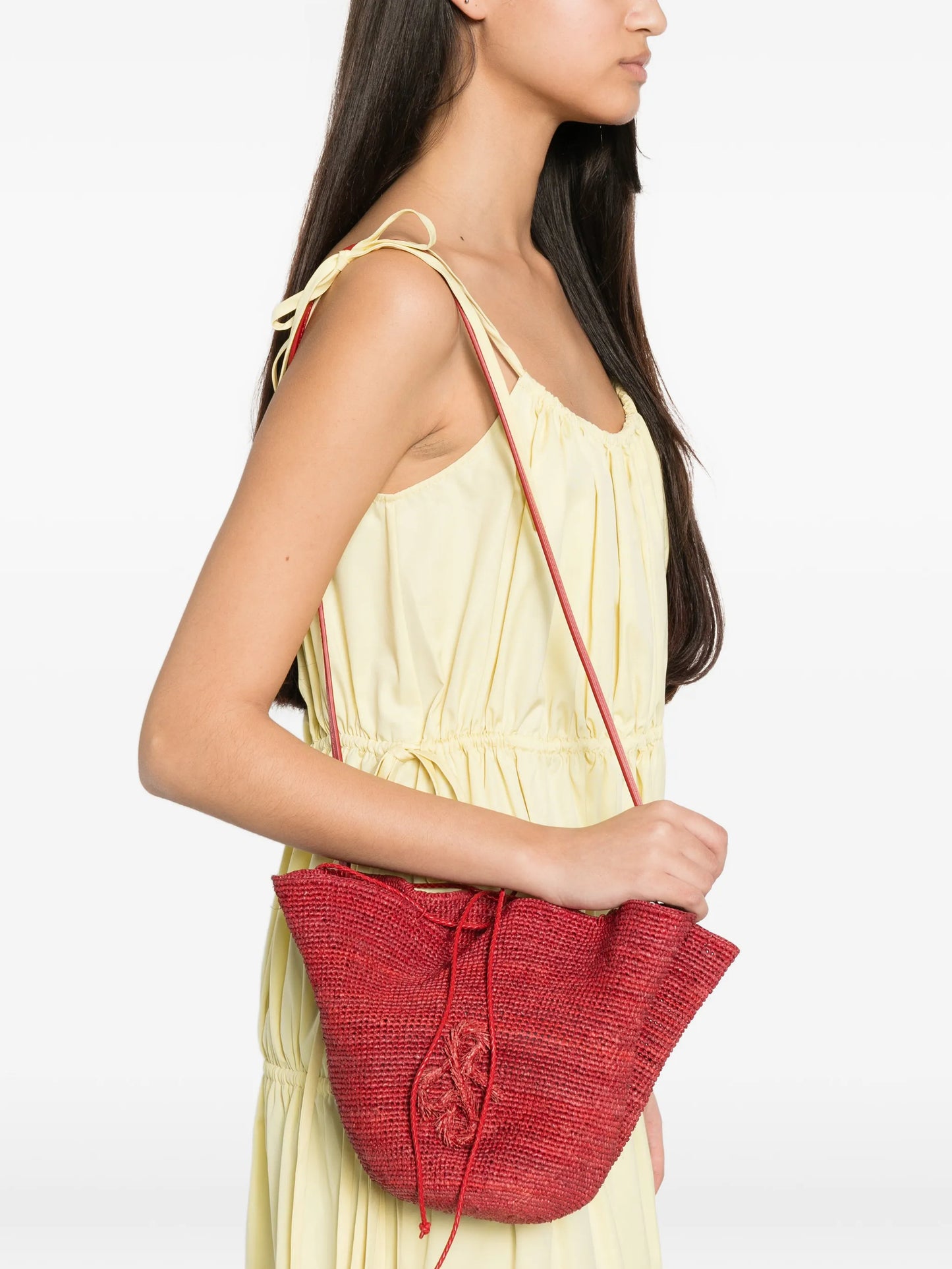 HatBag raffia bucket bag