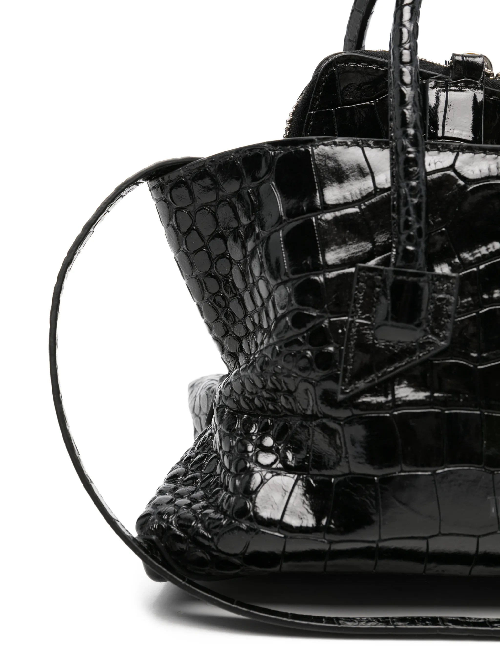 mini La Passeggiata crocodile-effect tote bag