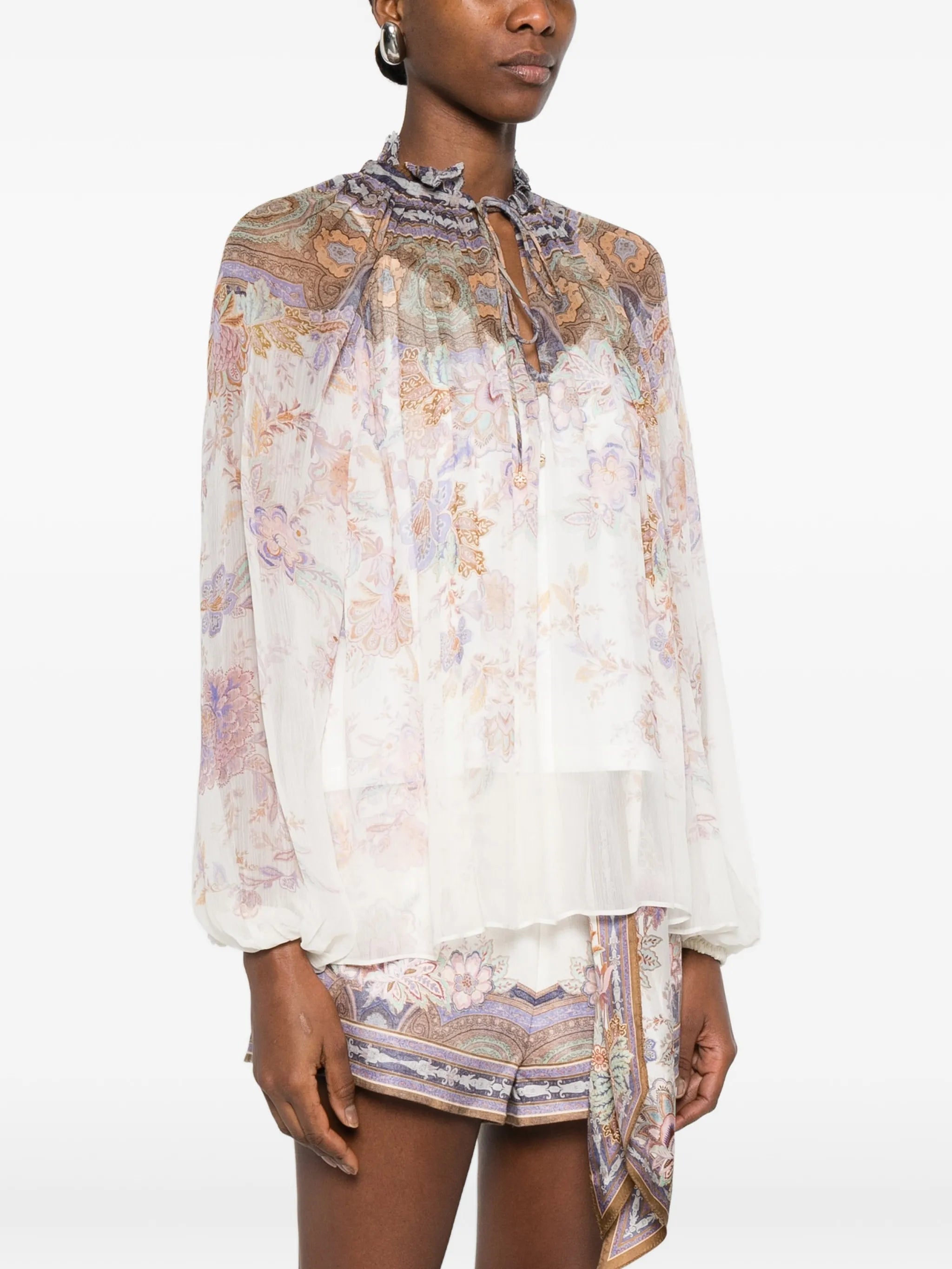 Luna paisley-print blouse