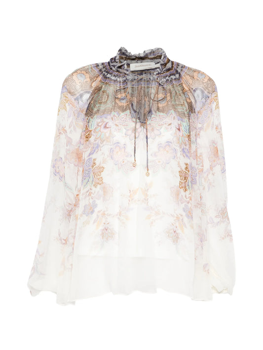 Luna billow paisley blouse