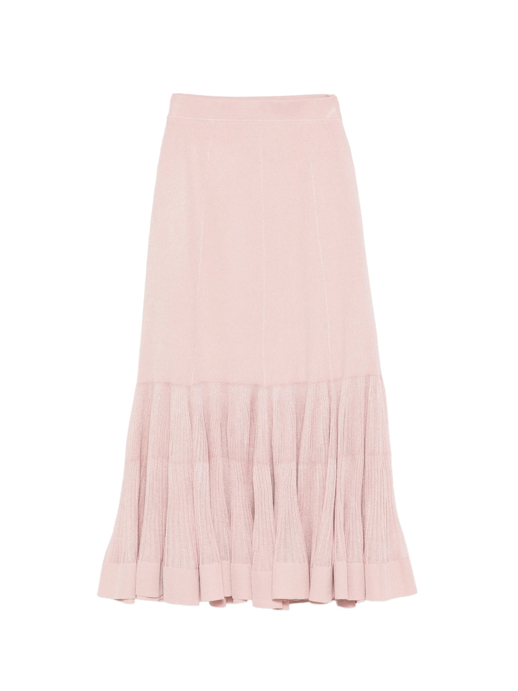 Luna pleated frill midi skirt