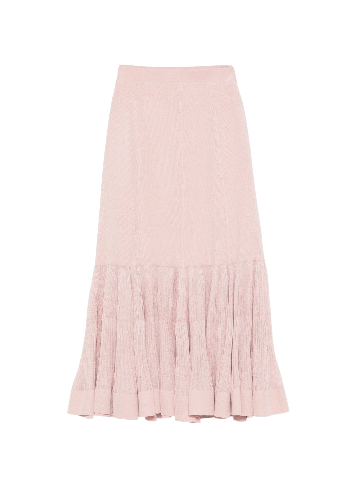Luna pleated frill midi skirt