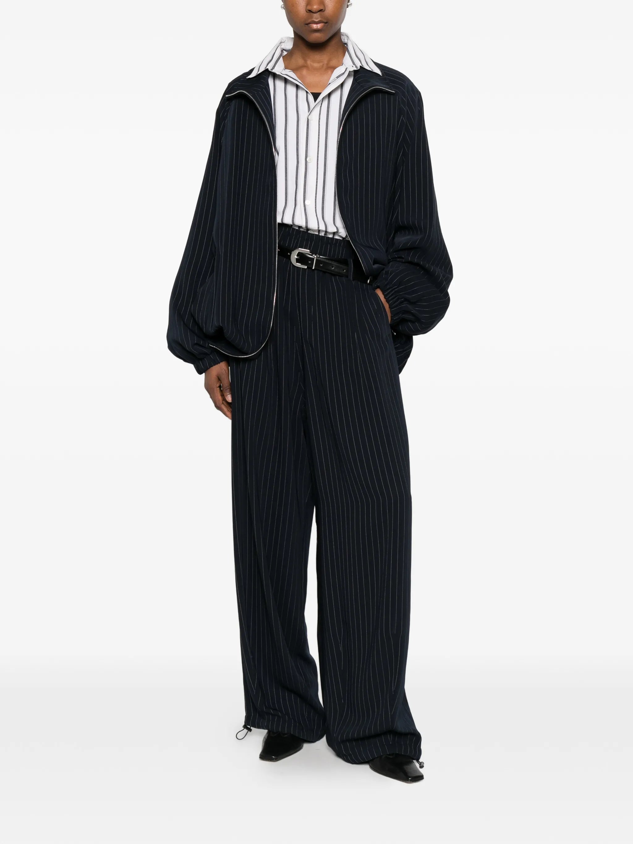 Baxter pinstripe zip jacket