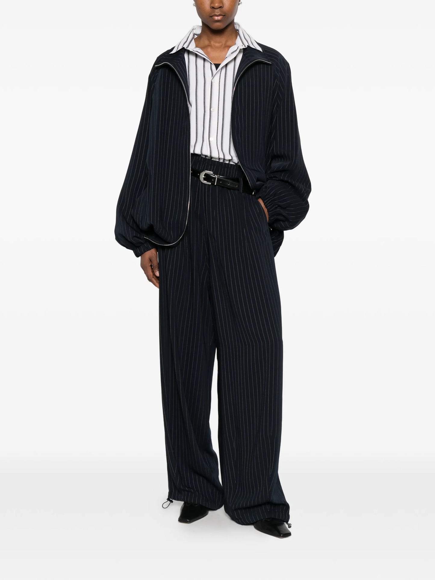 Baxter pinstripe zip jacket