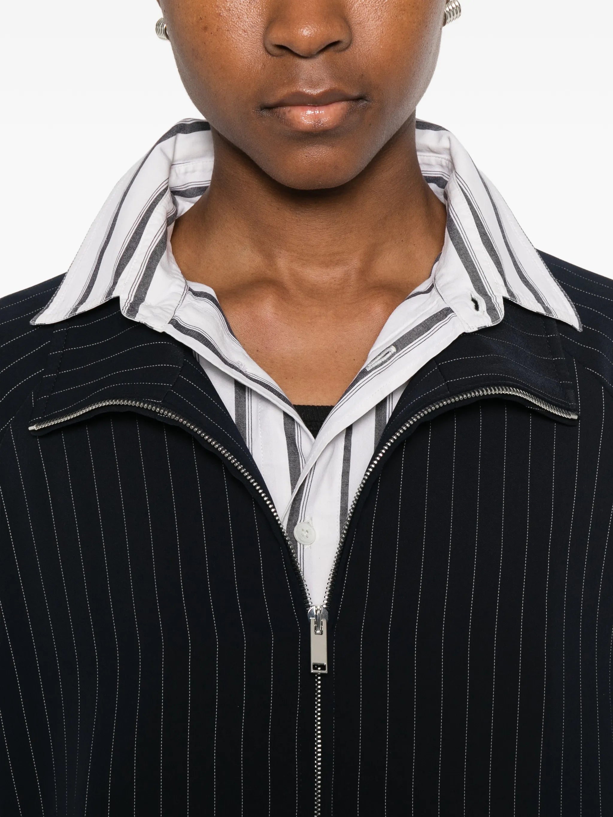 Baxter pinstripe zip jacket