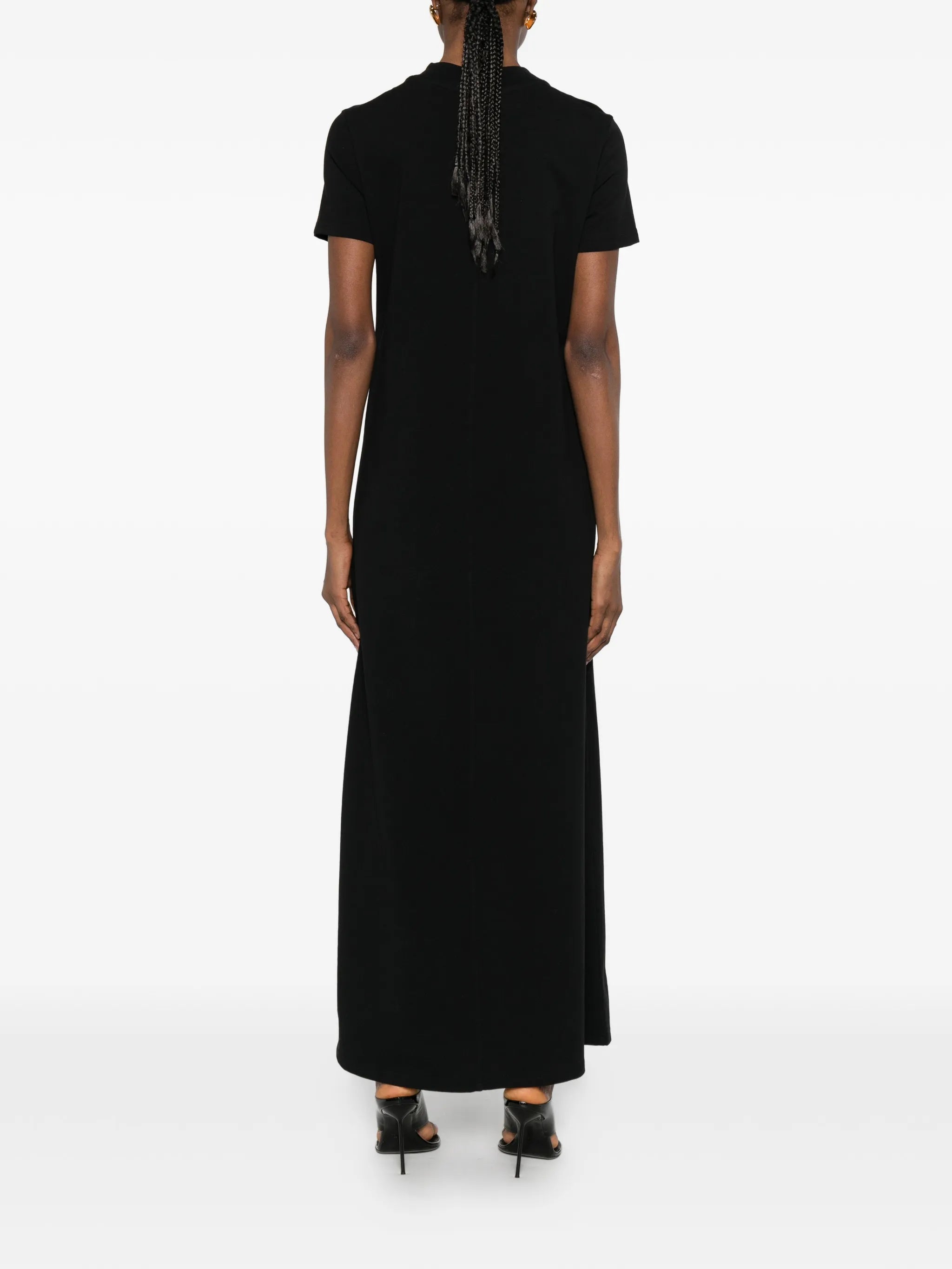 shor-sleeves midi dress