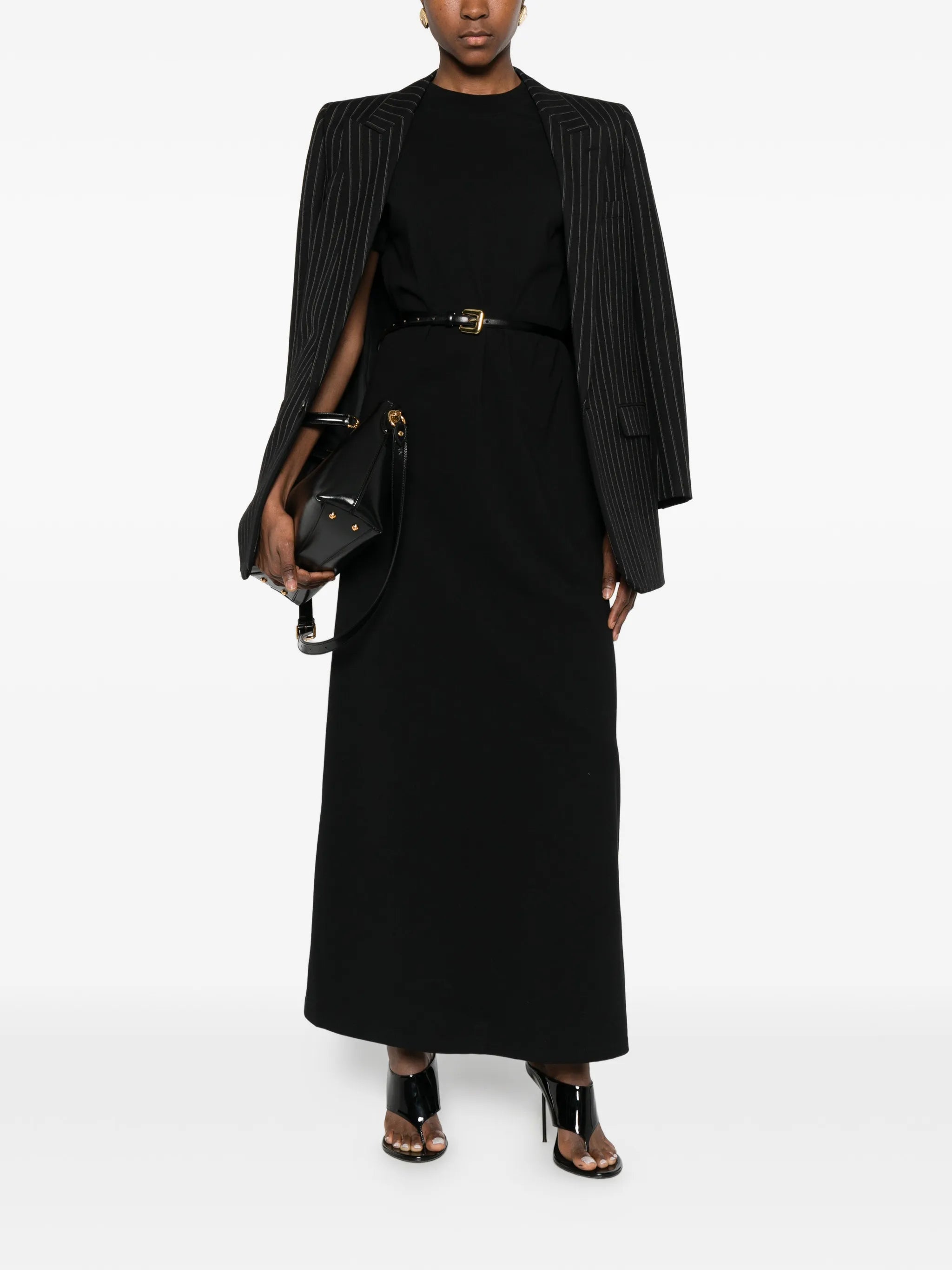 Malo shor-sleeves midi dress