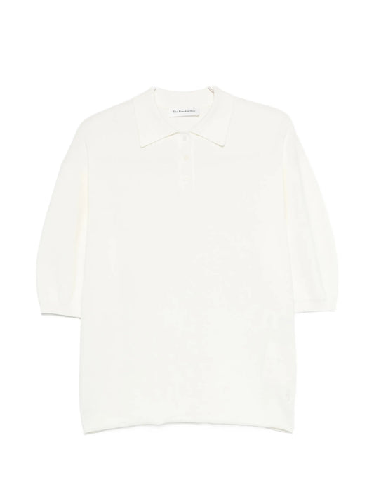 Nola short-sleeve knit polo top