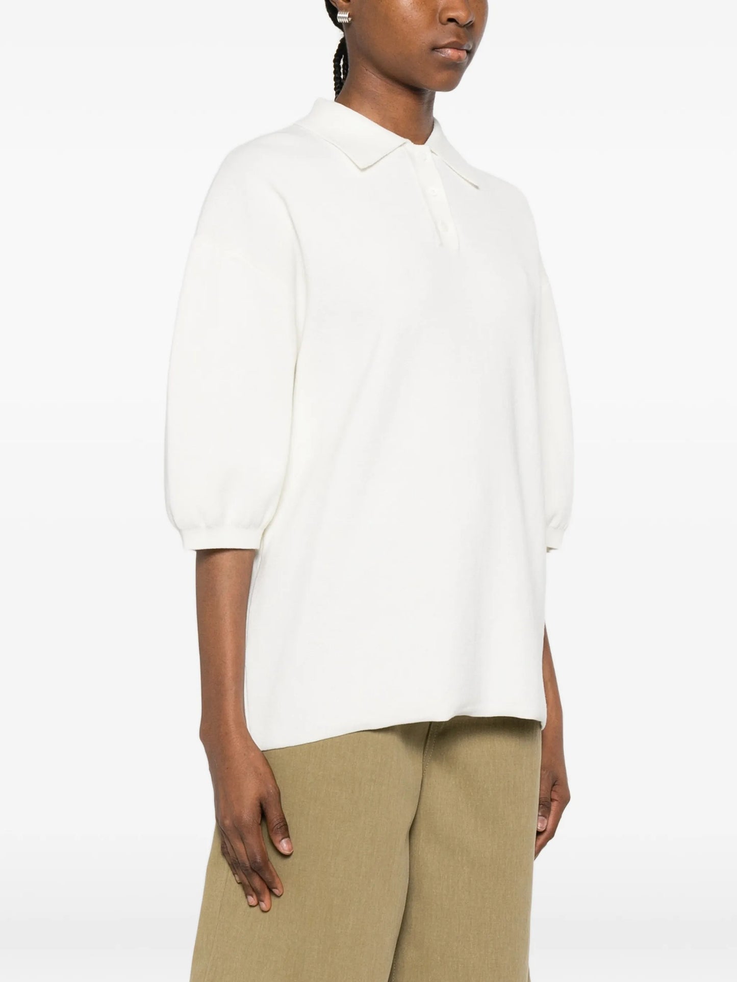 Nola short-sleeve knit polo top
