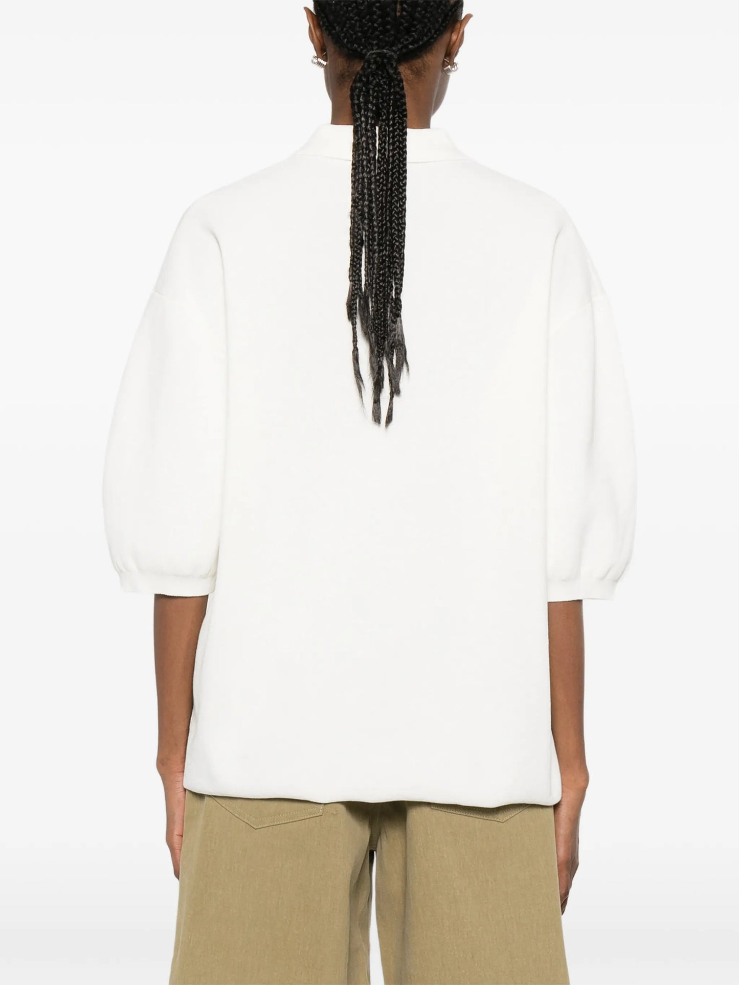 Nola short-sleeve knit polo top
