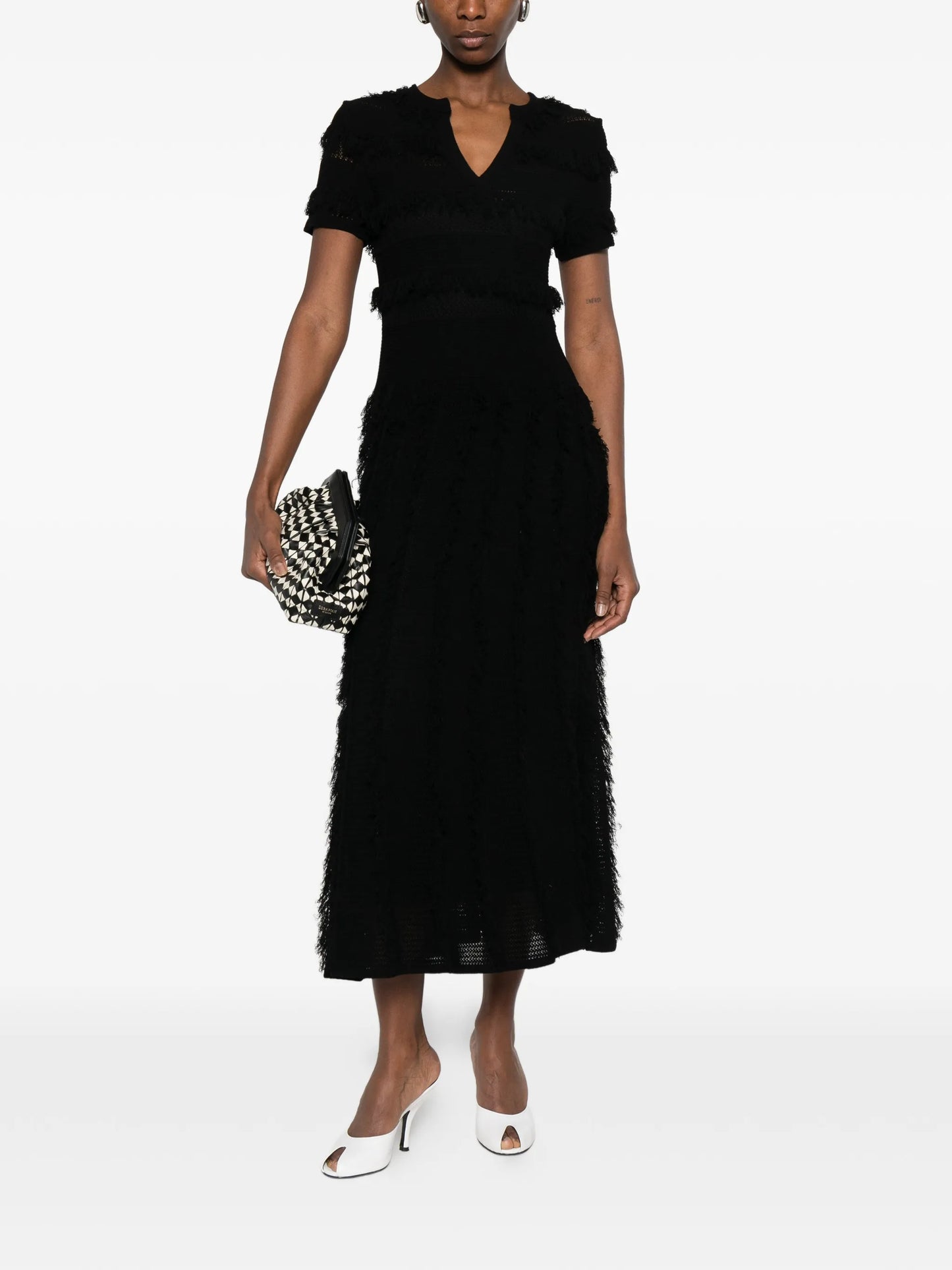 Grazia fringed midi dress