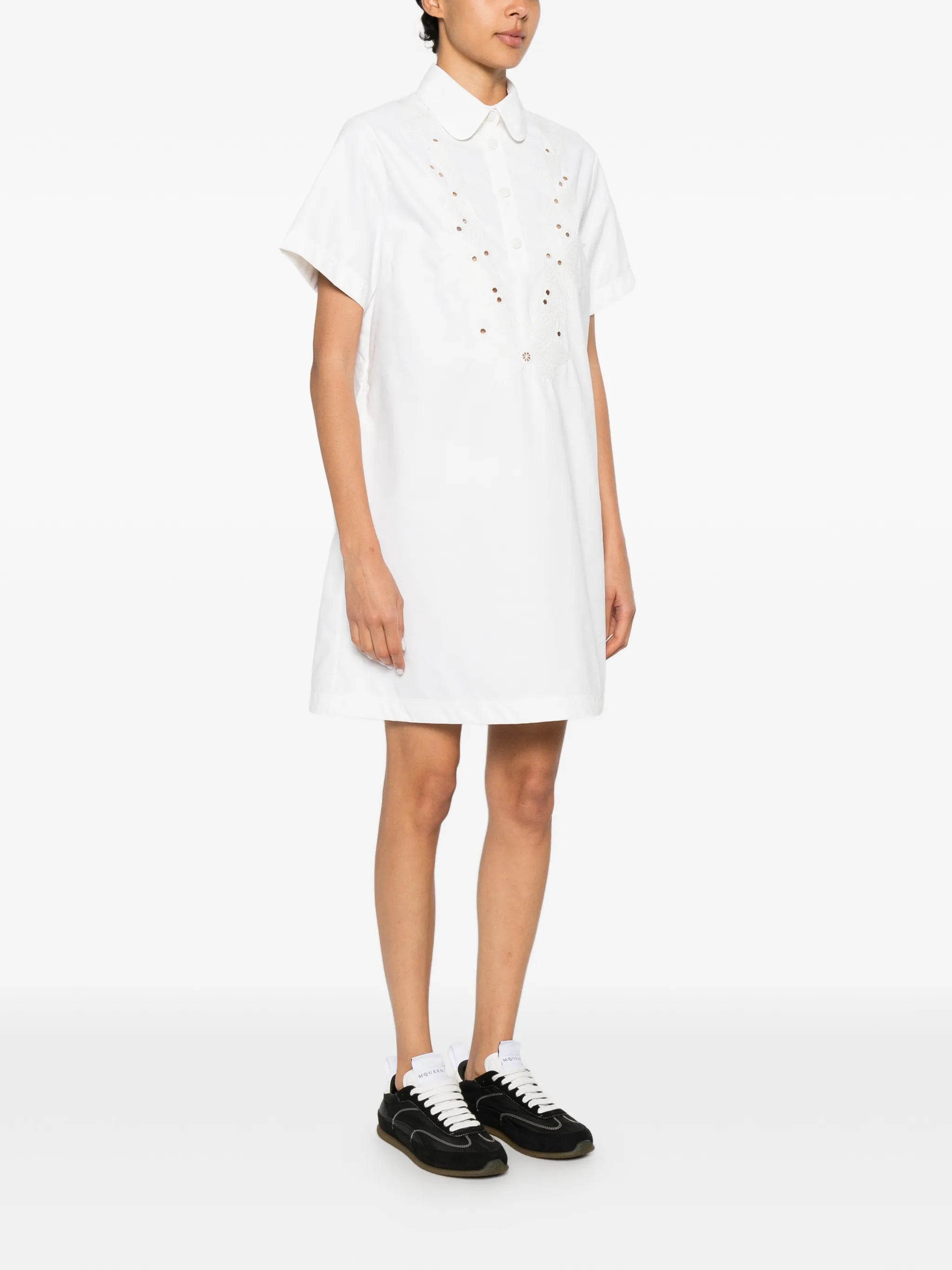short-sleeves mini dress