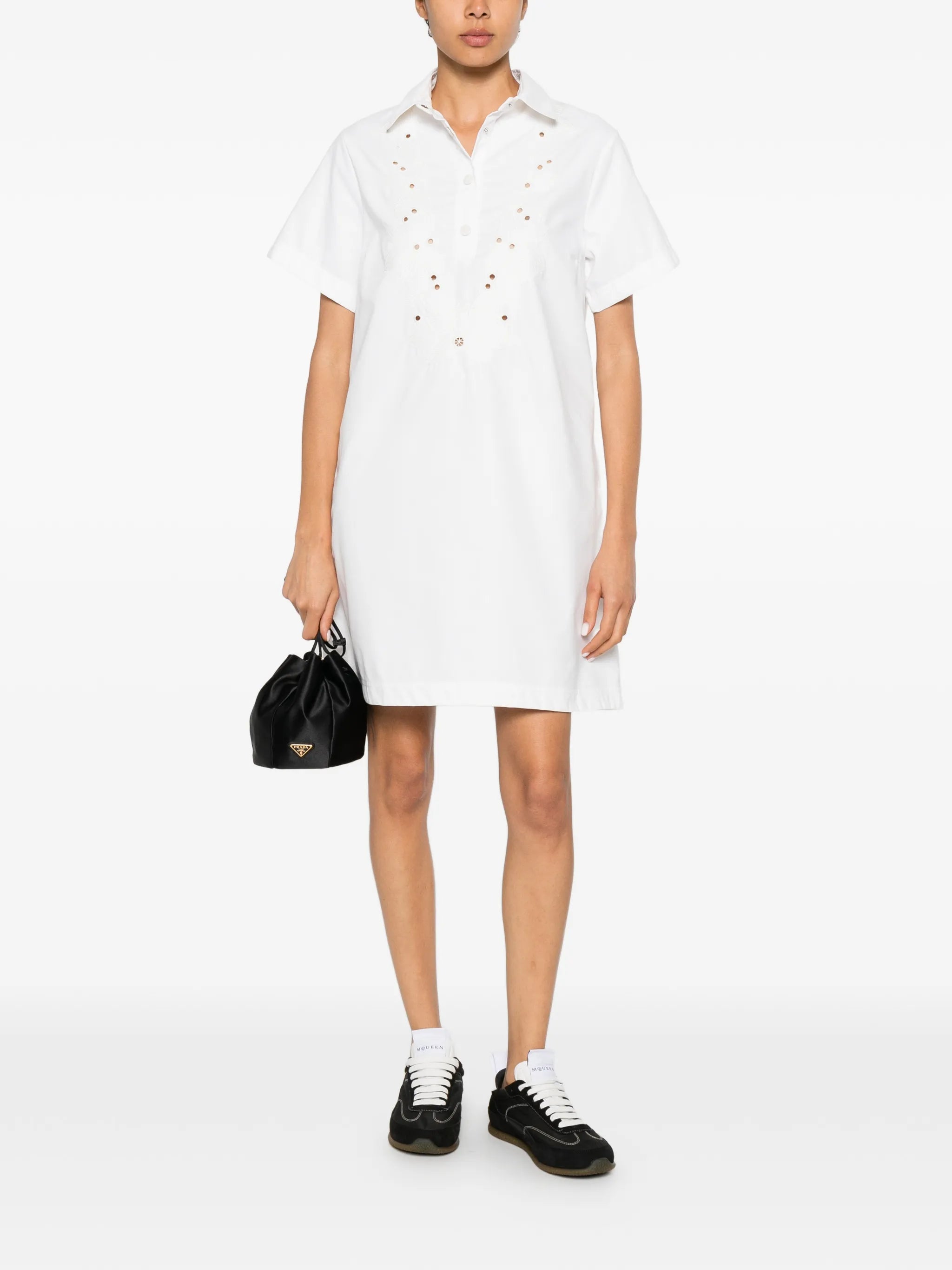 short-sleeves mini dress