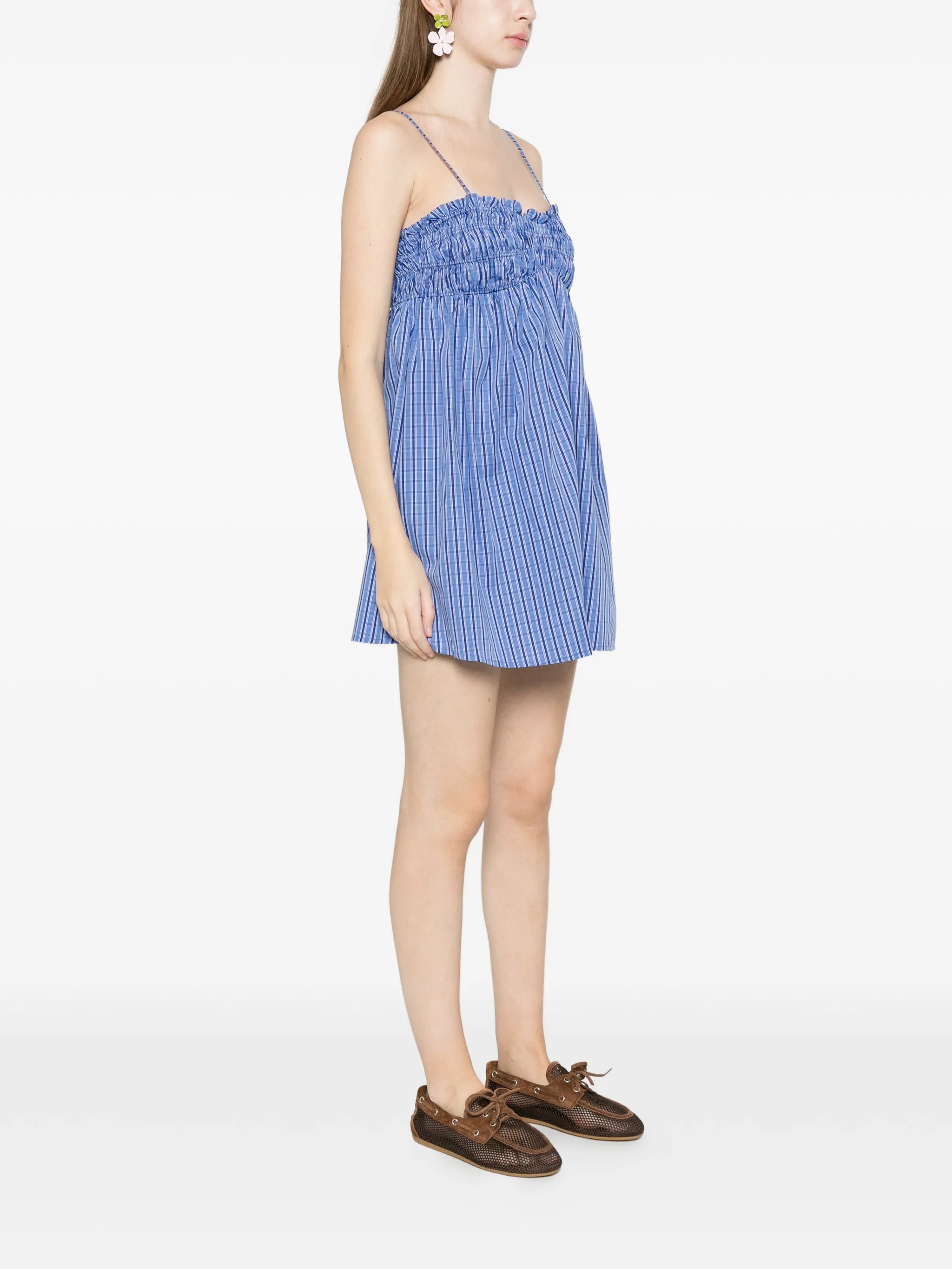Presa shirred mini dress