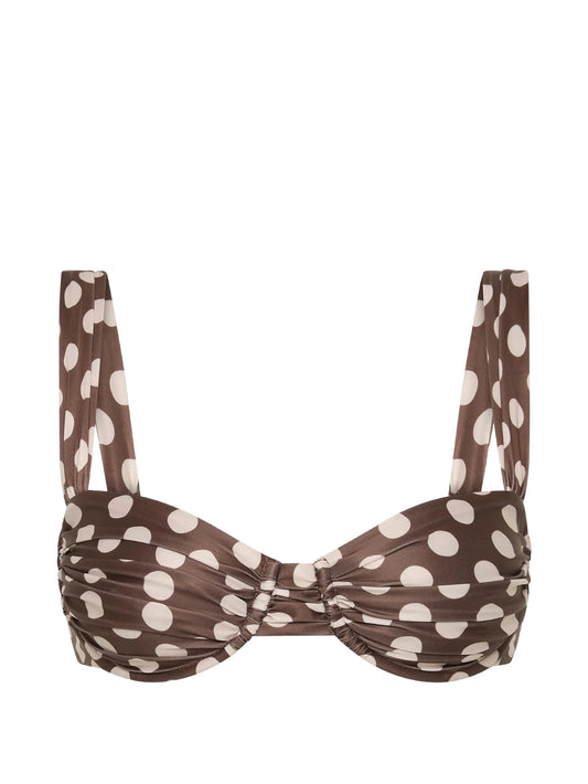 Sol polka-dot bikini top