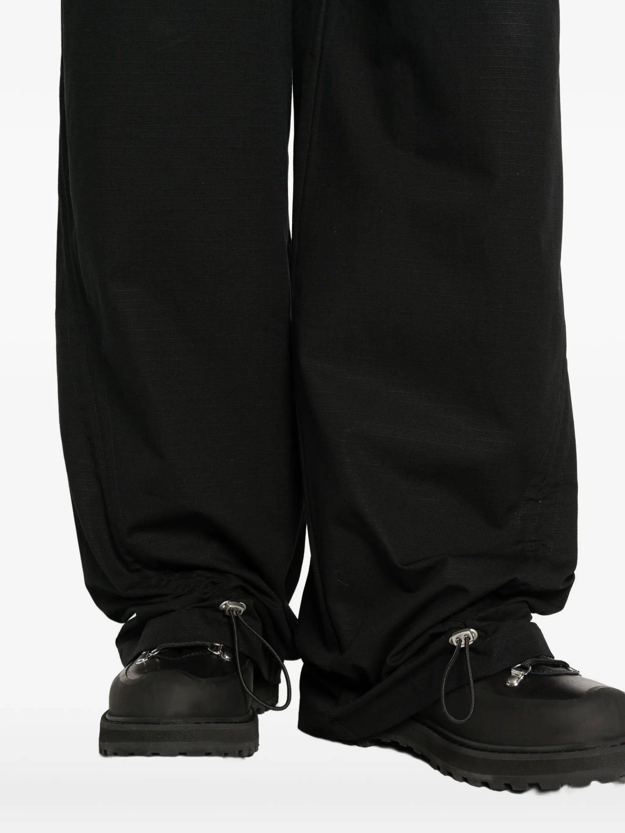 pleated ripstop trousers