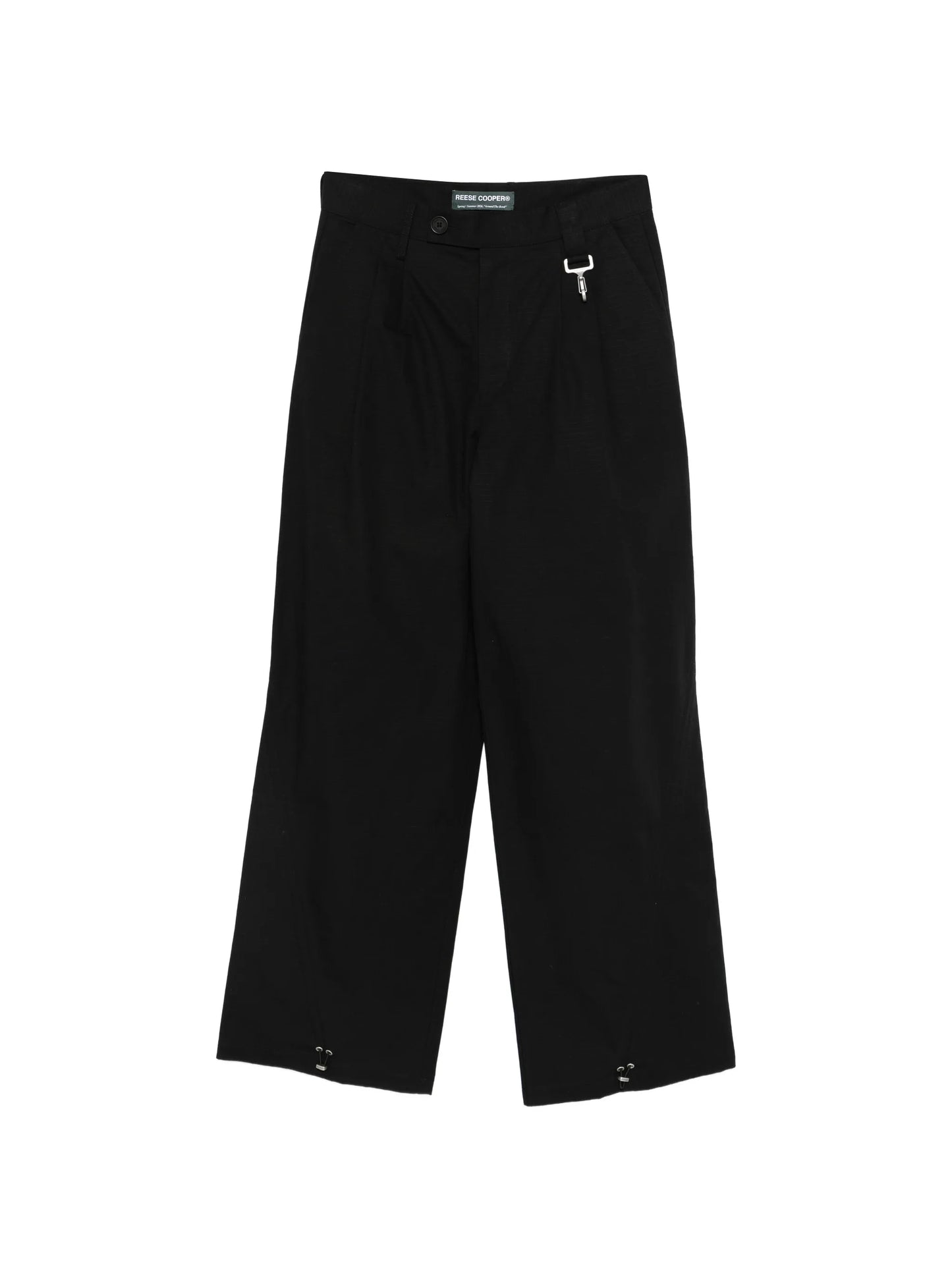 pleated ripstop trousers