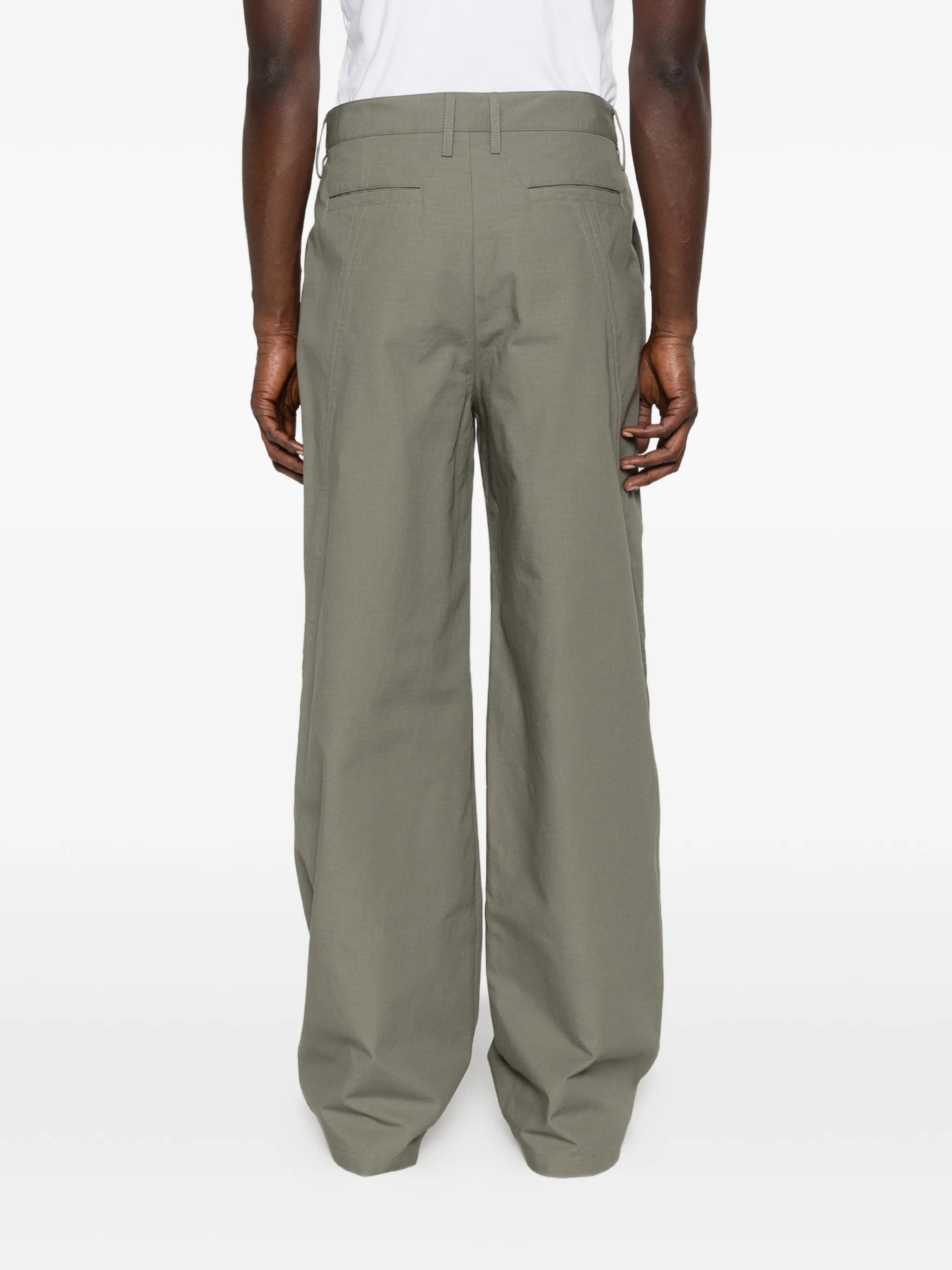 ripstop pleated trousers