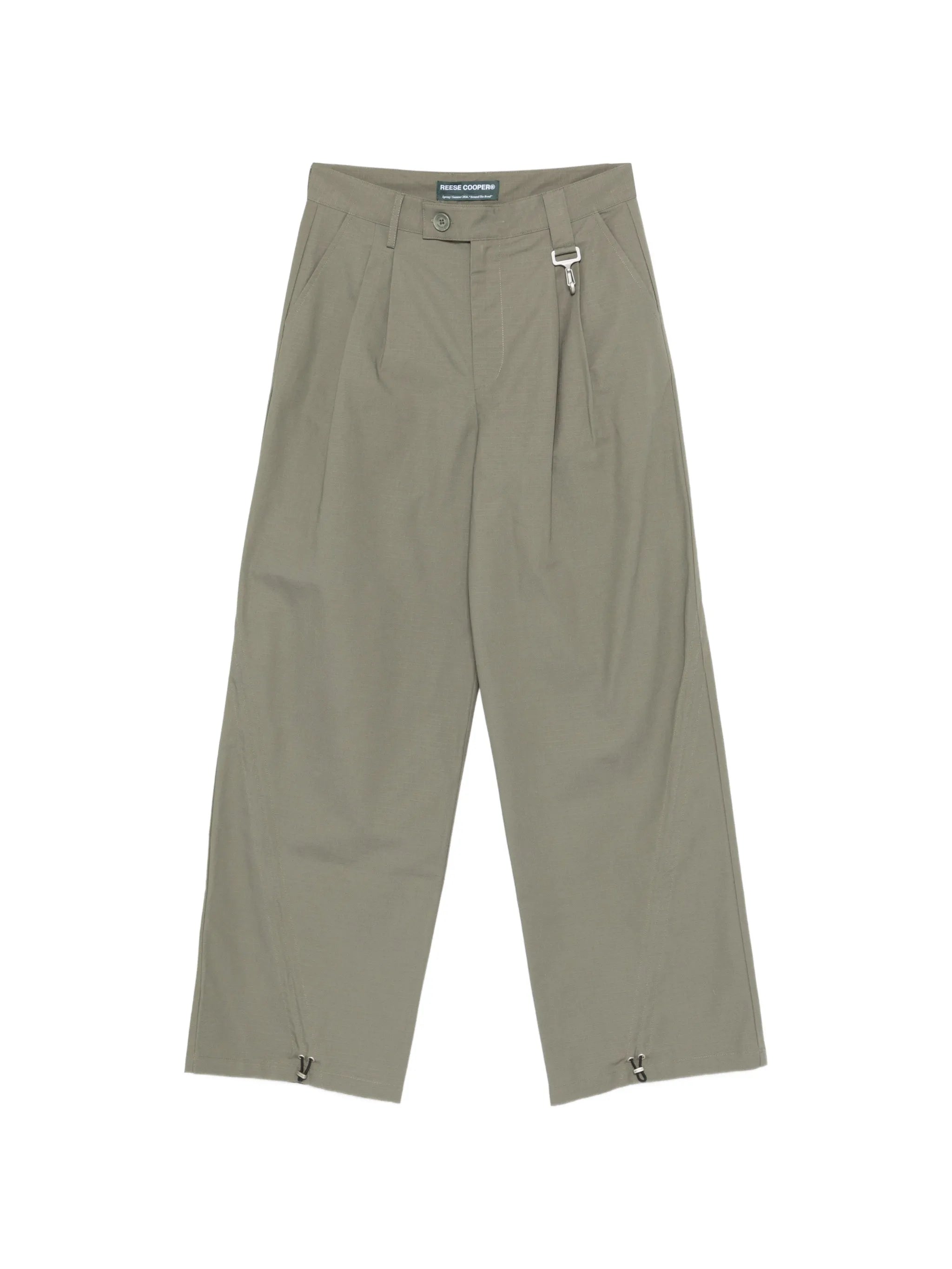 ripstop pleated trousers