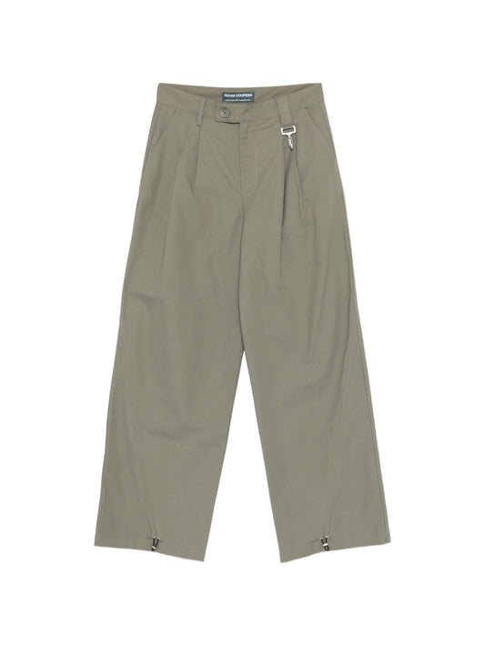 ripstop pleated trousers