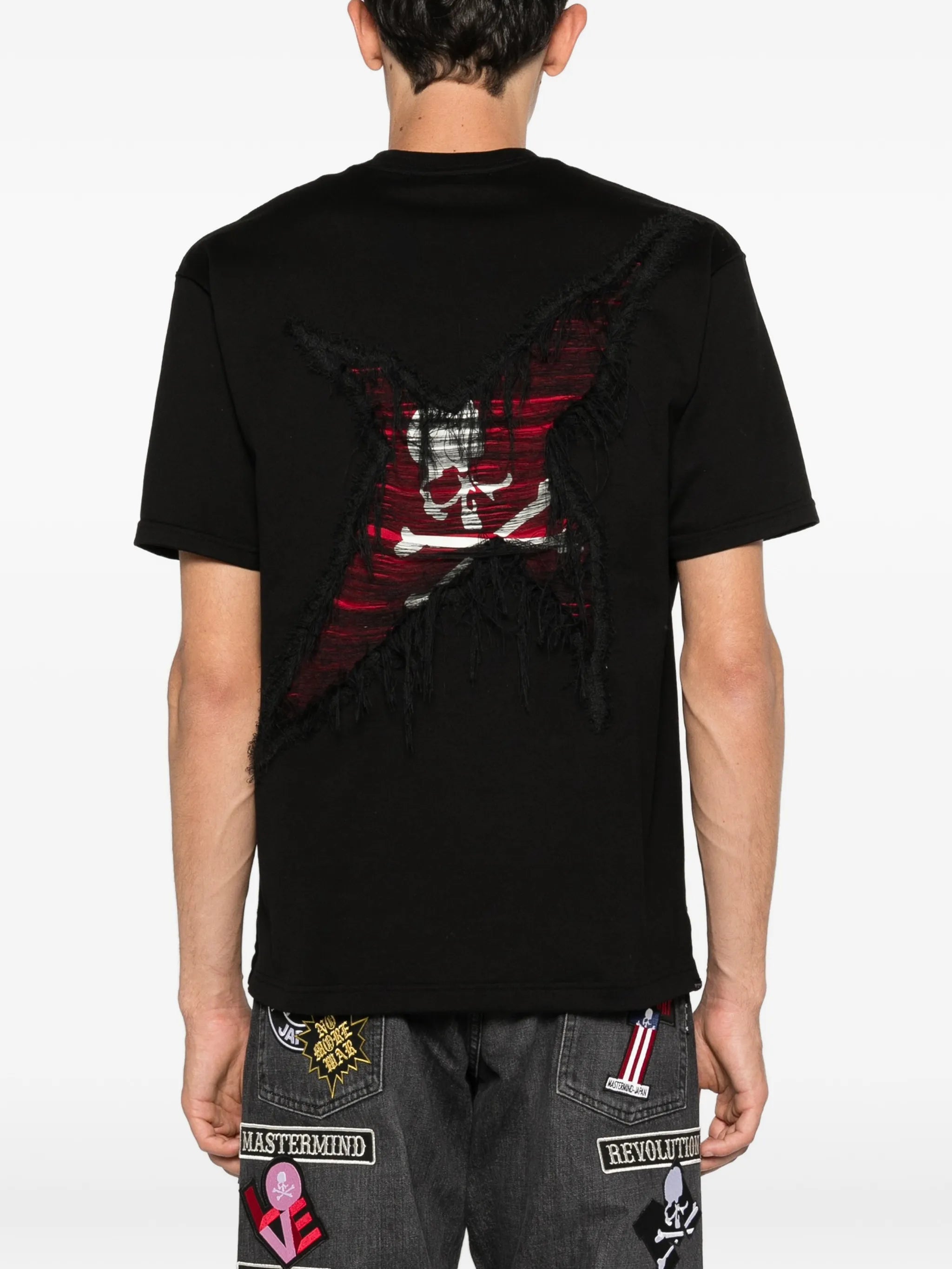 ripped logo T-shirt