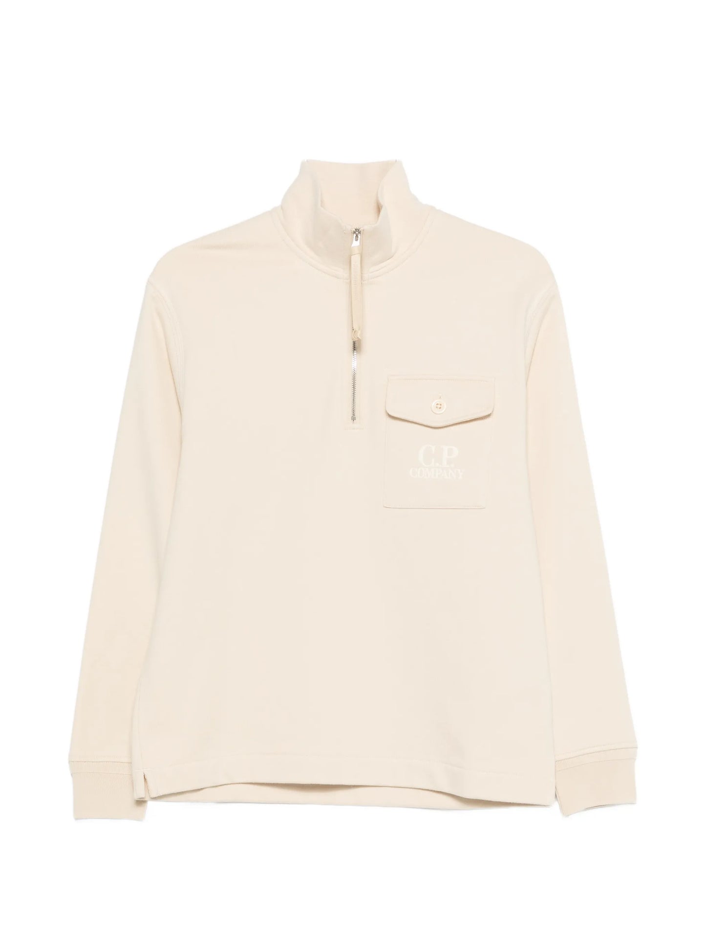 Diagonal Raised quarter-zip logo-detail sweatshirt