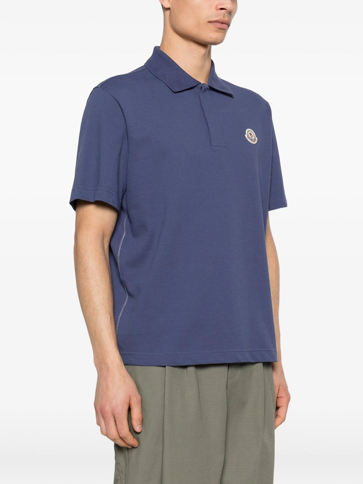 logo cotton piquet polo shirt