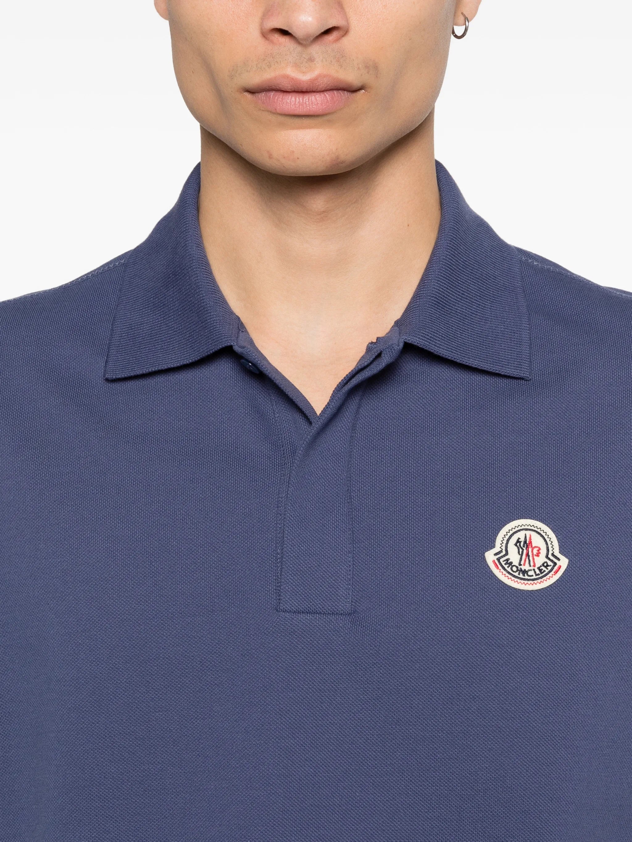 logo patch polo shirt