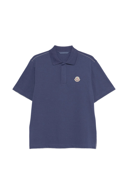 logo cotton piquet polo shirt