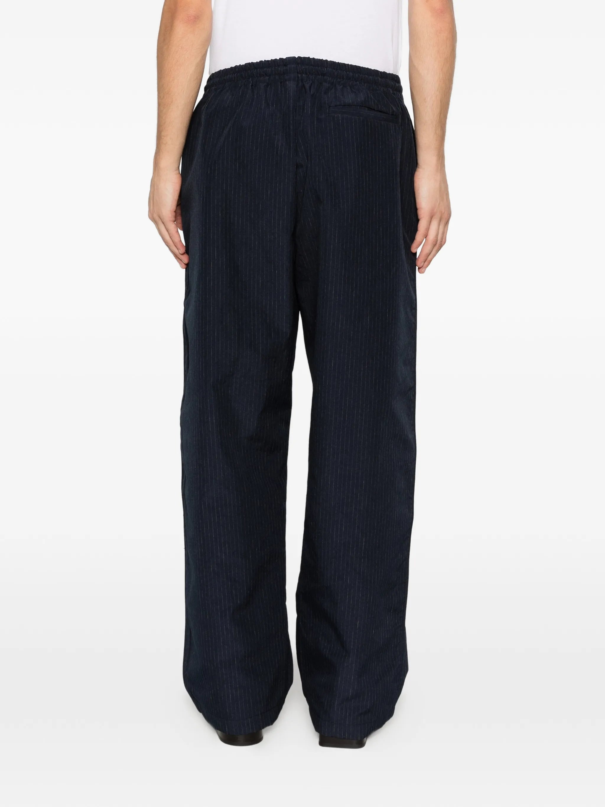 striped-pattern trousers