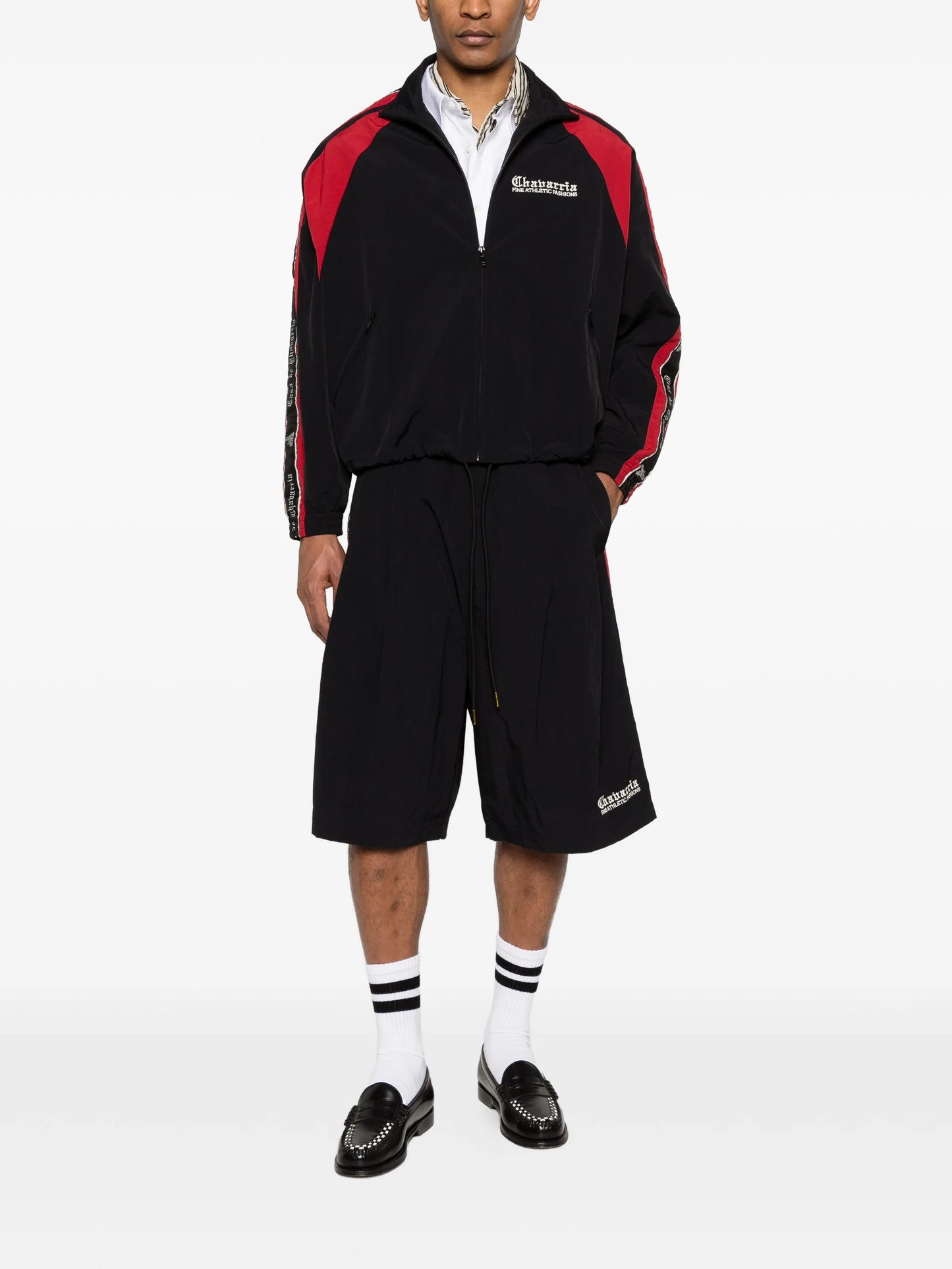 logo-embroidered shorts