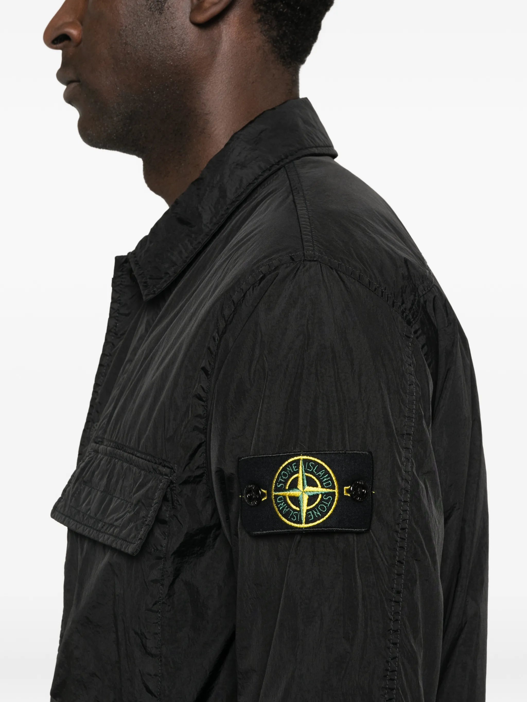 Compass-badge shirt