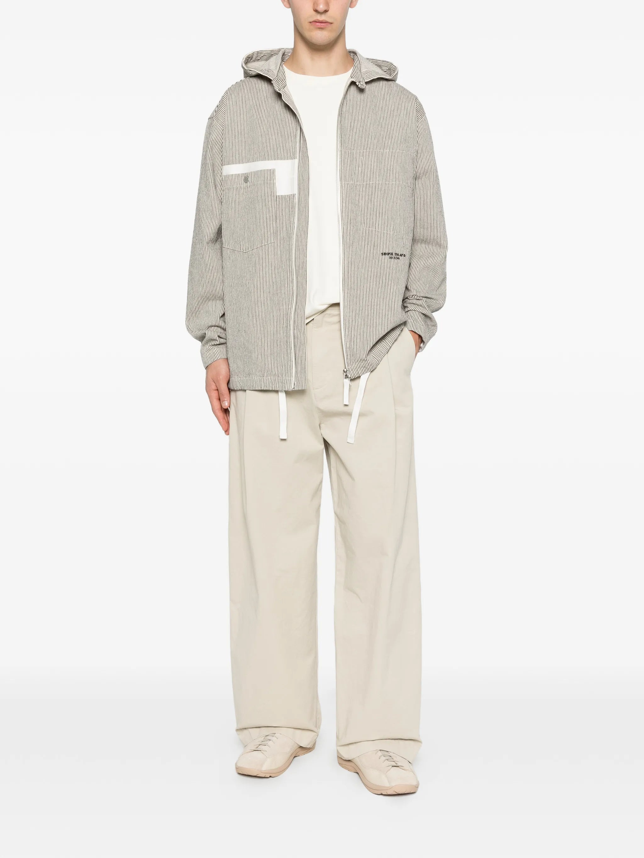 striped-pattern jacket