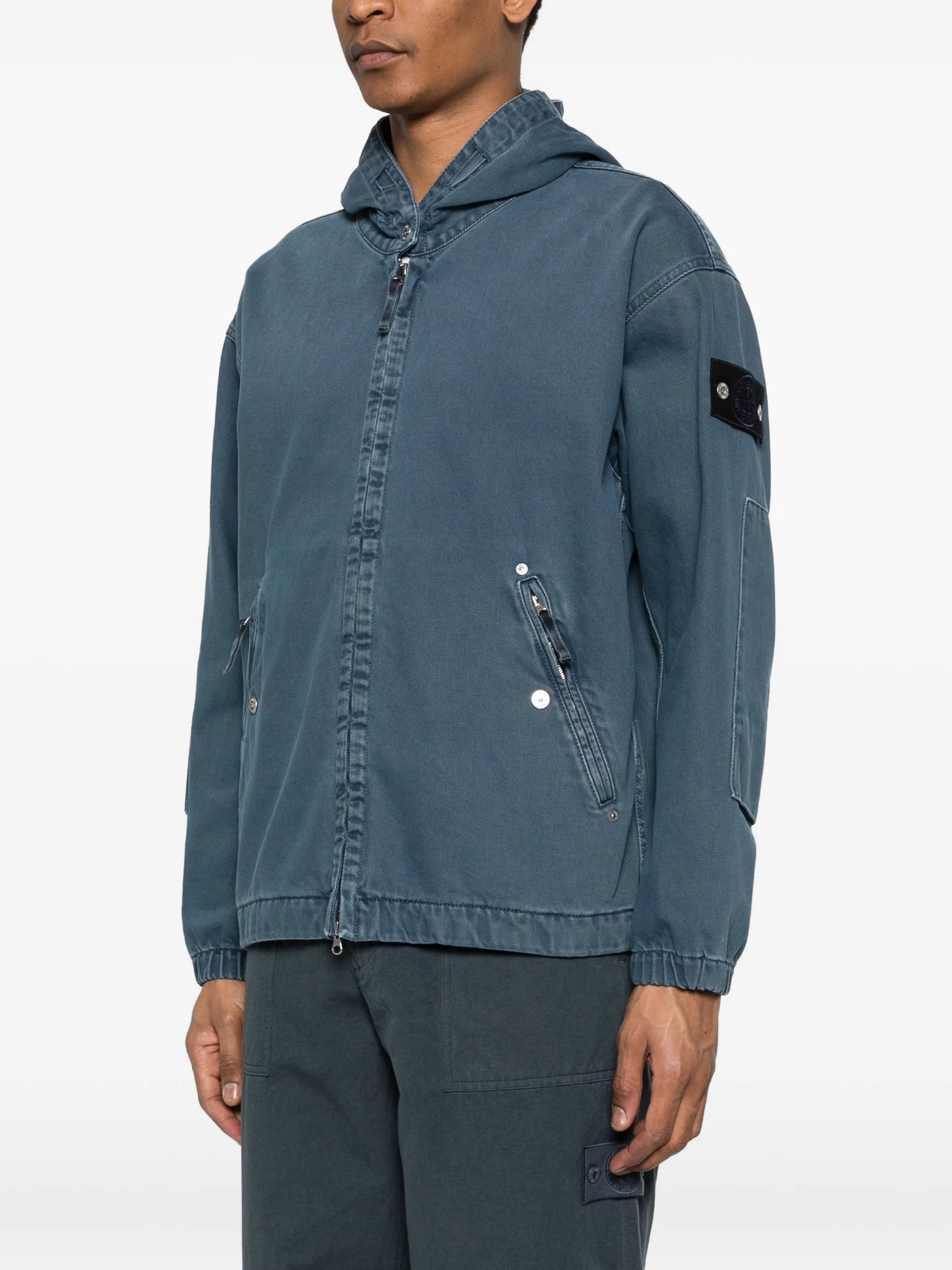 hooded zip-up jacket