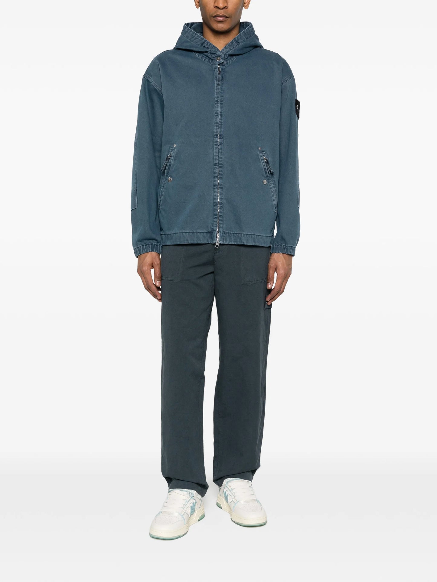 hooded zip-up jacket