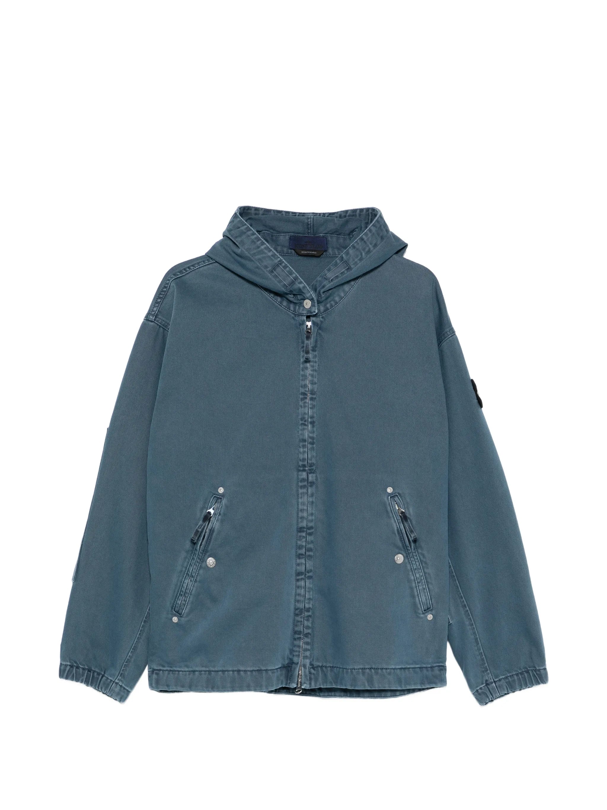 hooded zip-up jacket