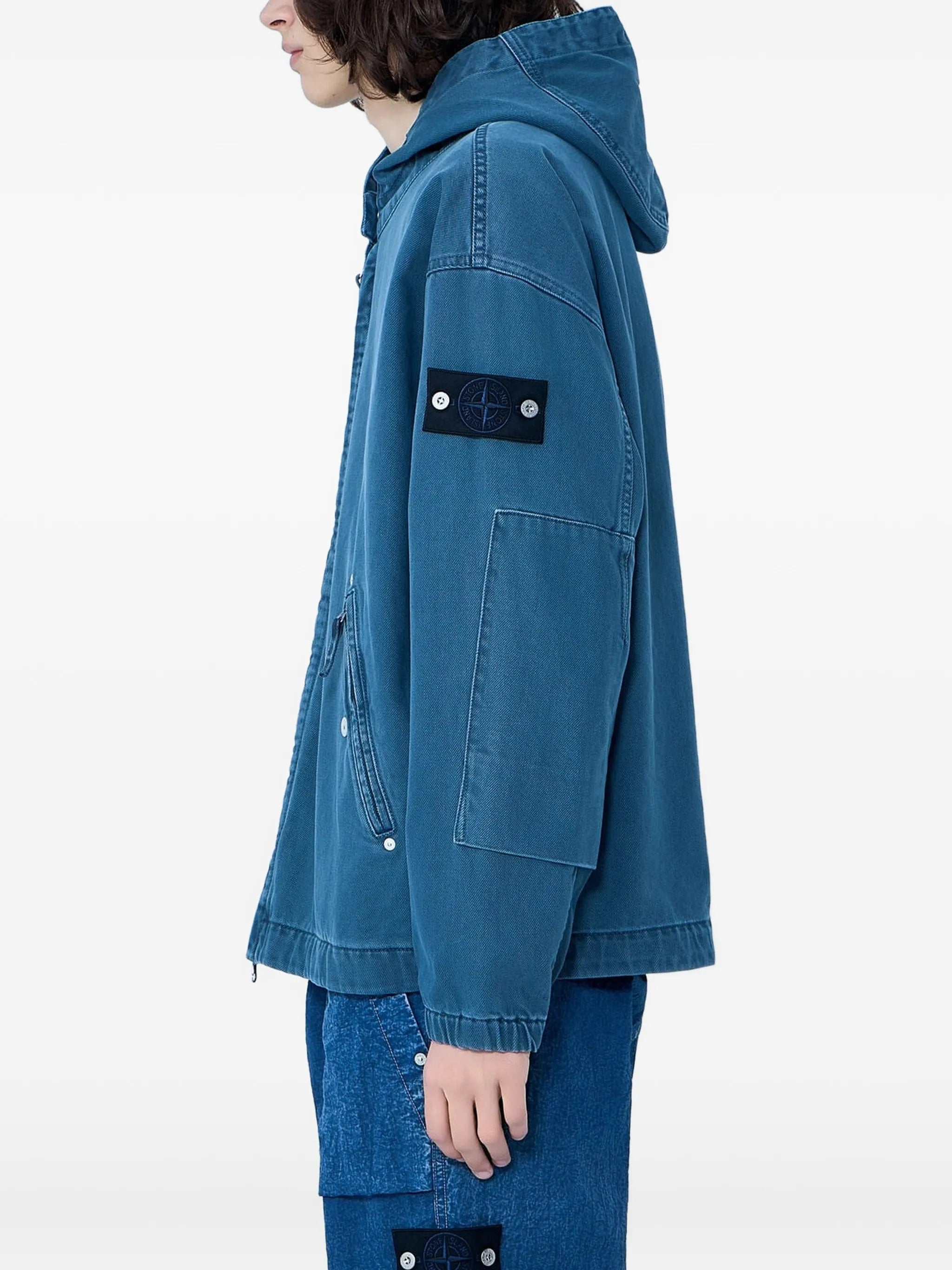 hooded zip-up jacket