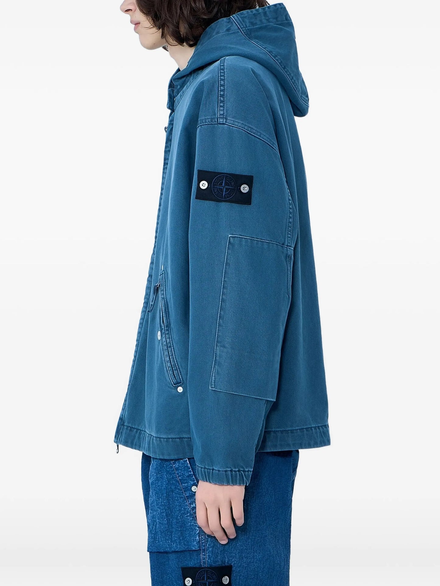 hooded zip-up jacket