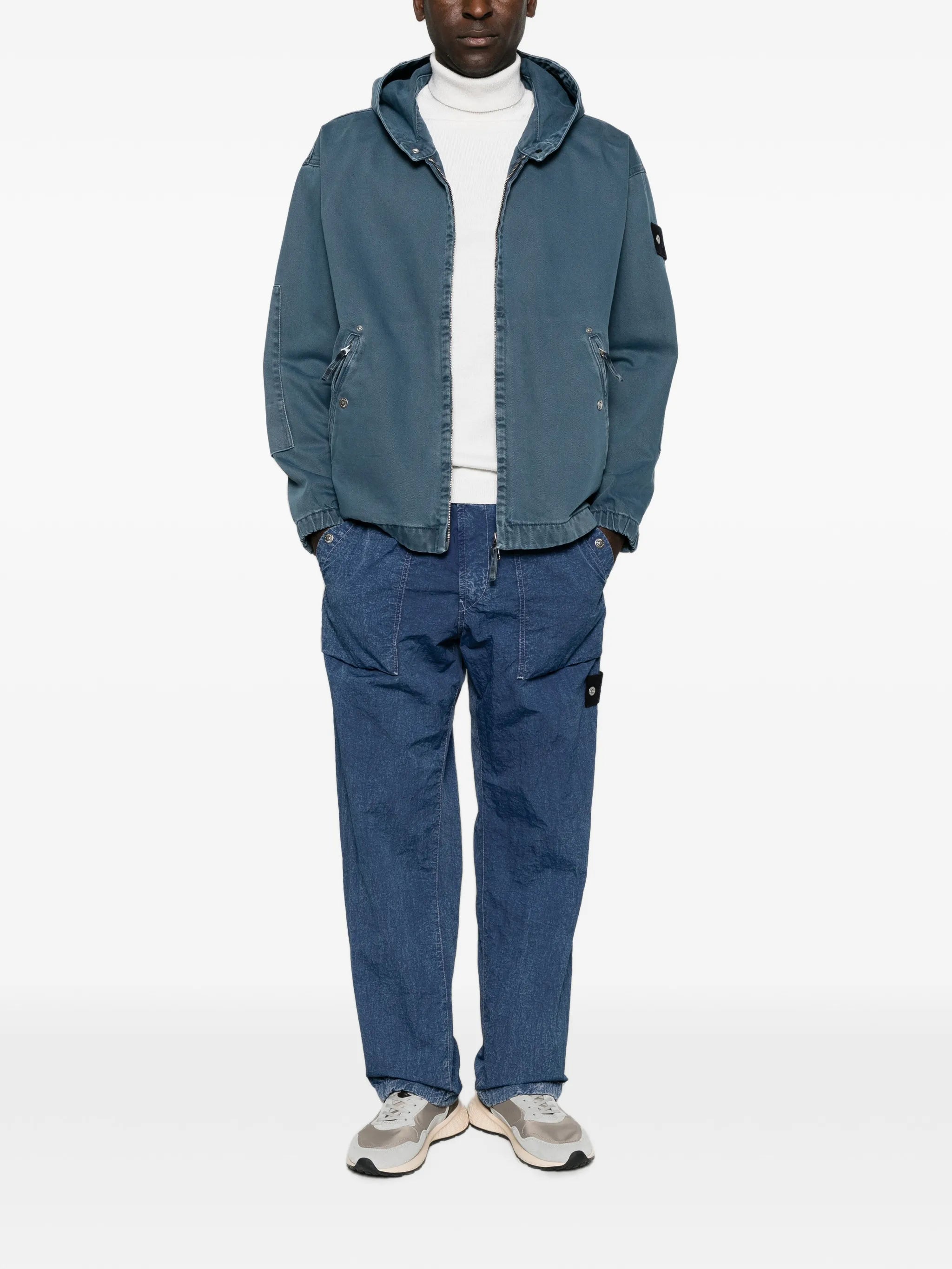 hooded zip-up jacket