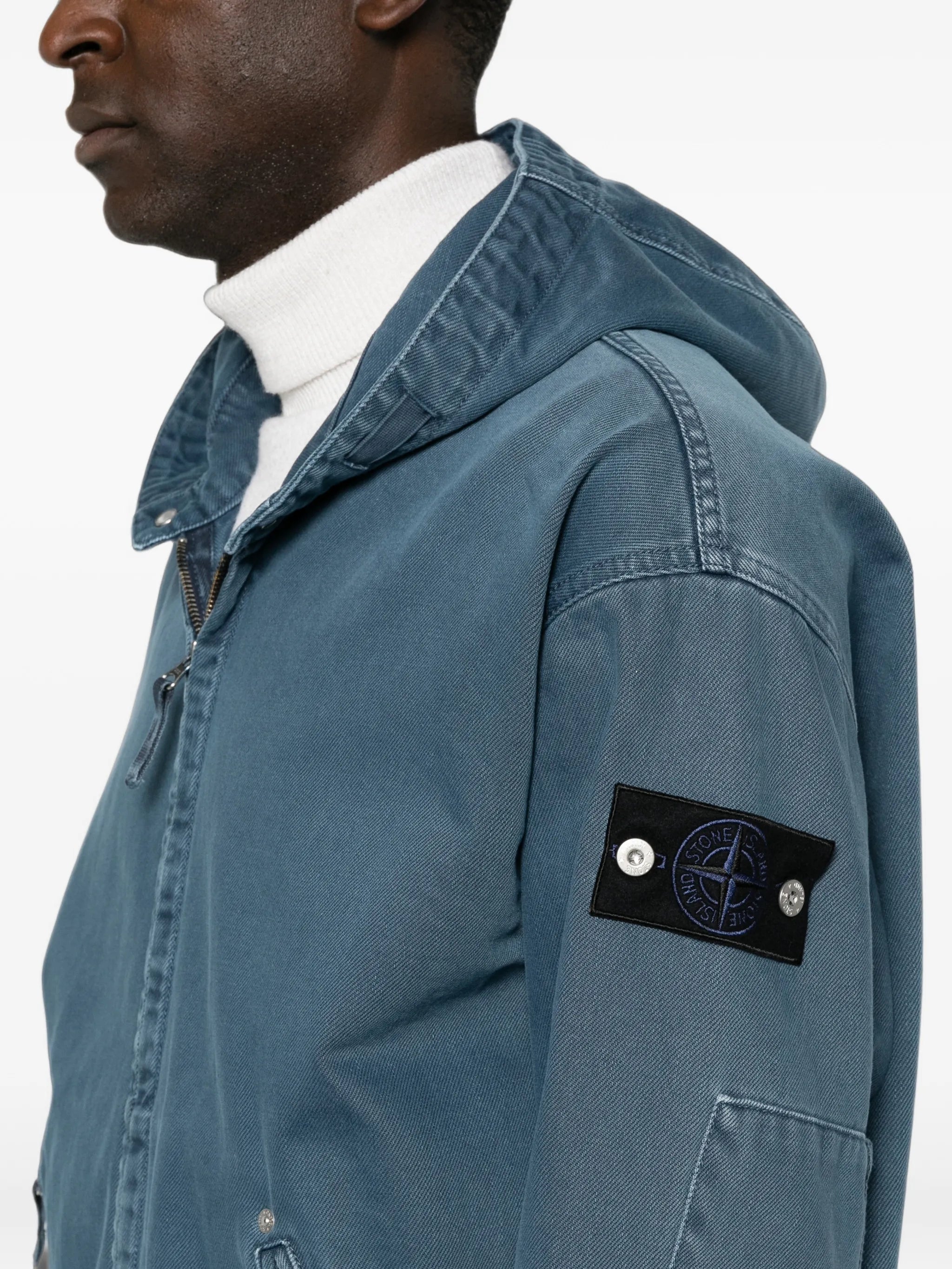 hooded zip-up jacket