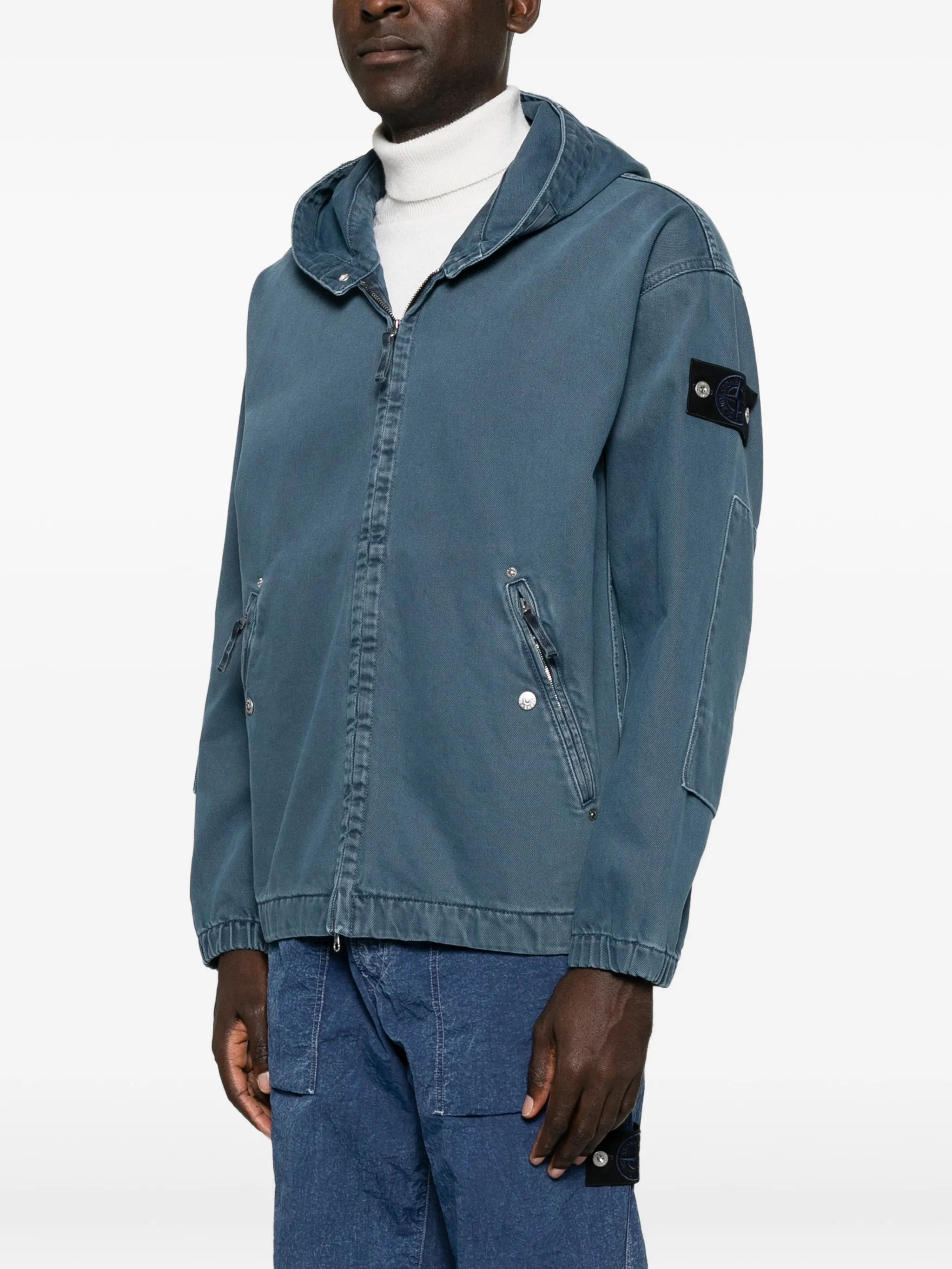 hooded zip-up jacket