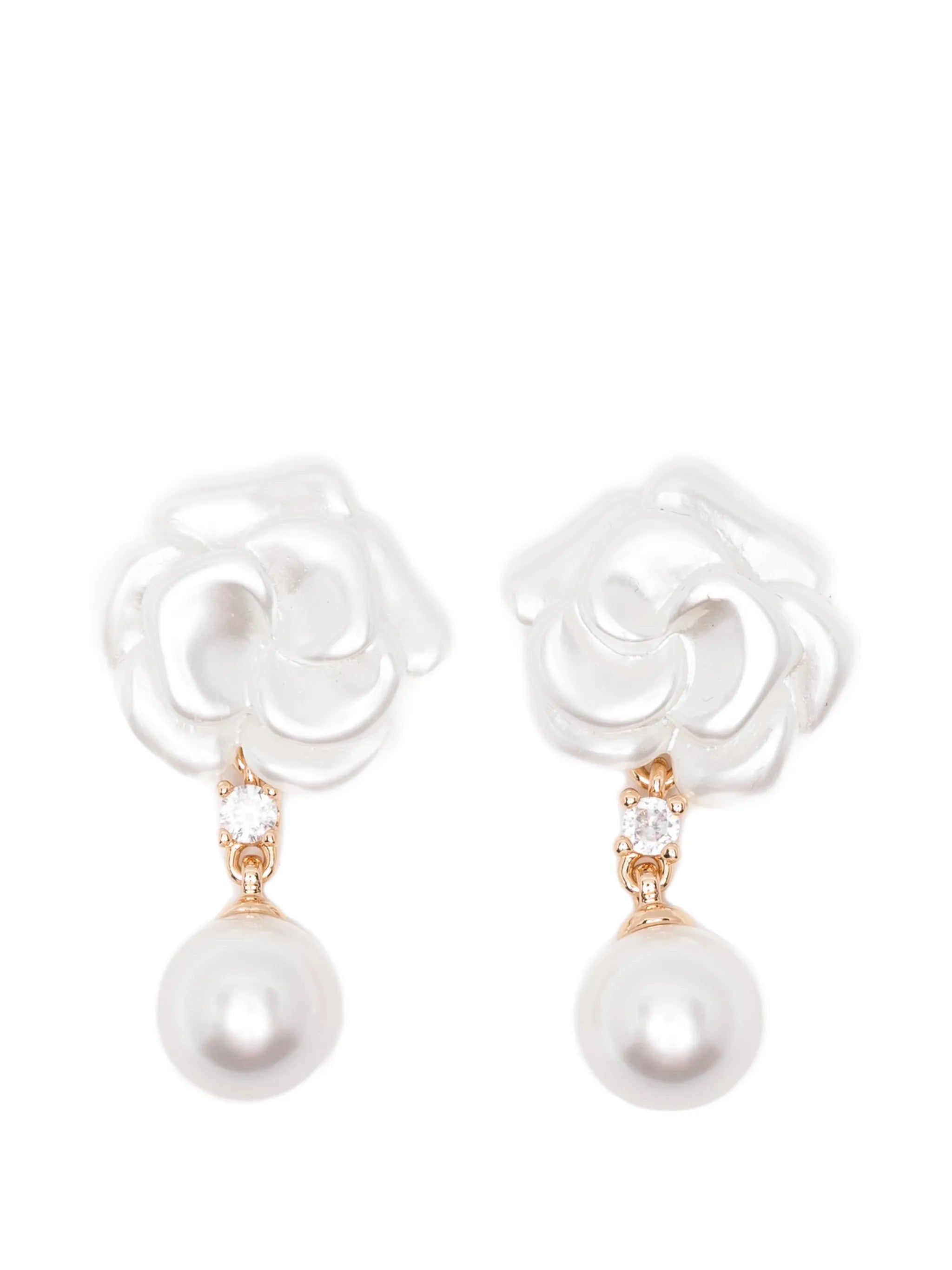 pearl flower earrings