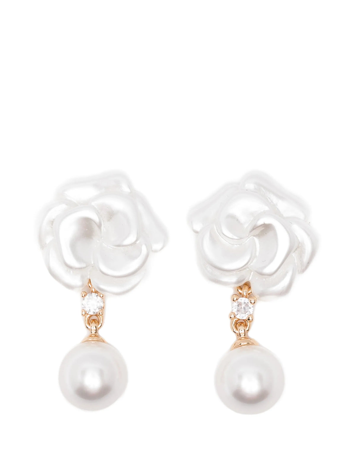 pearl flower earrings